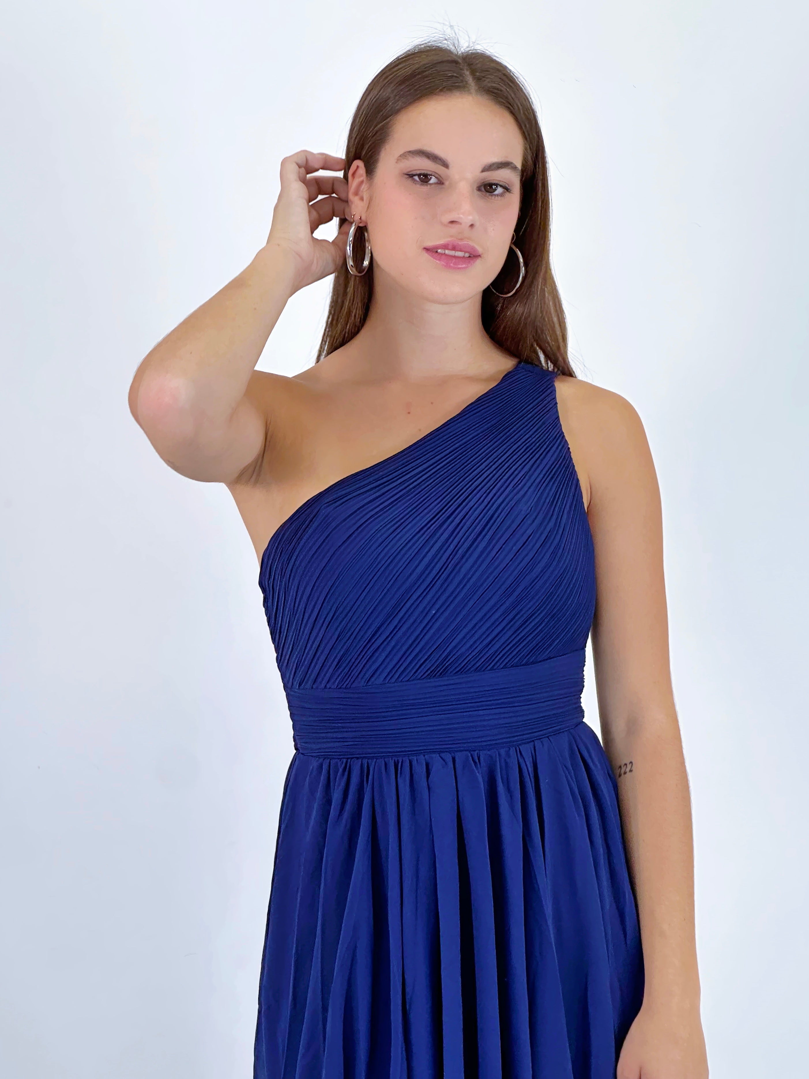 Vestido drapeado romano Corto