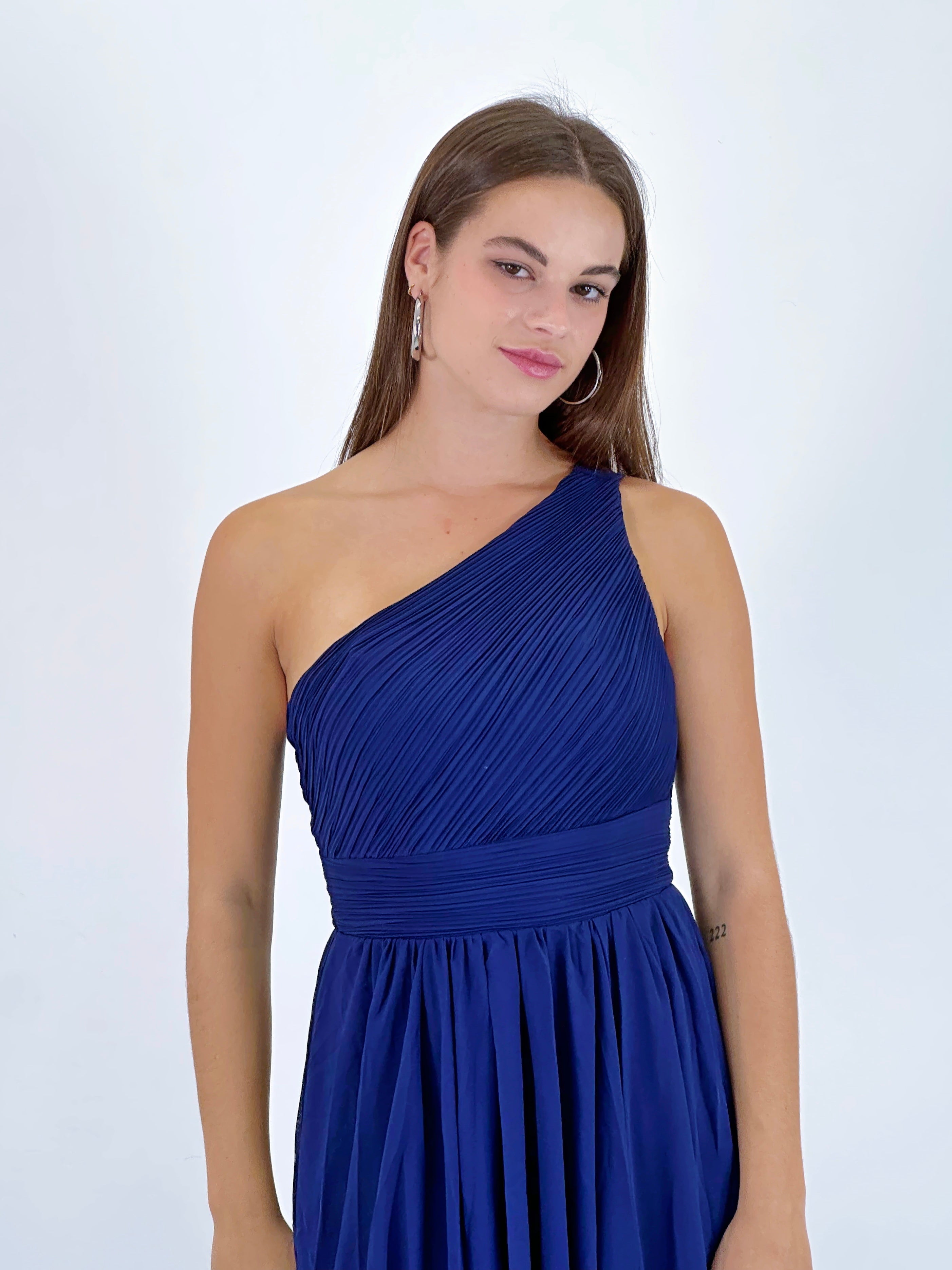 Vestido drapeado romano Corto