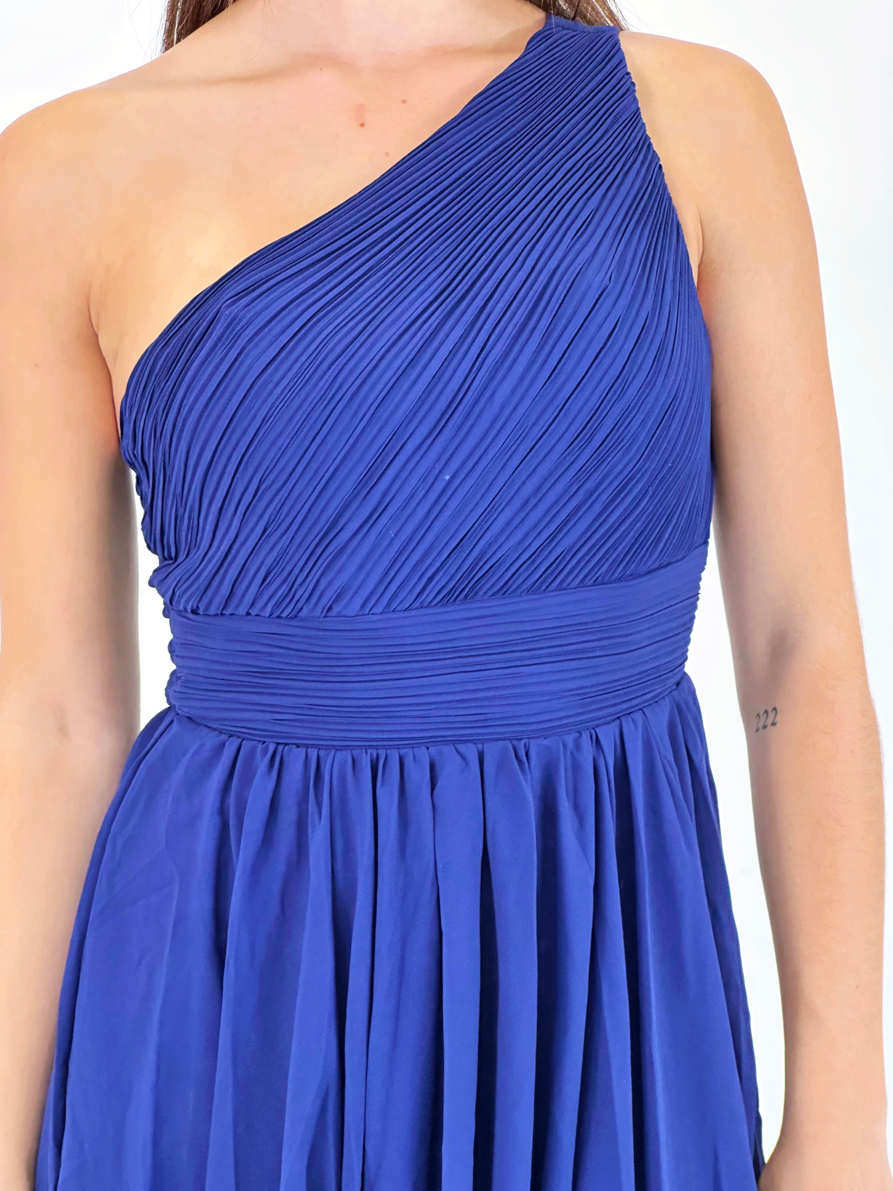 Vestido drapeado romano Corto