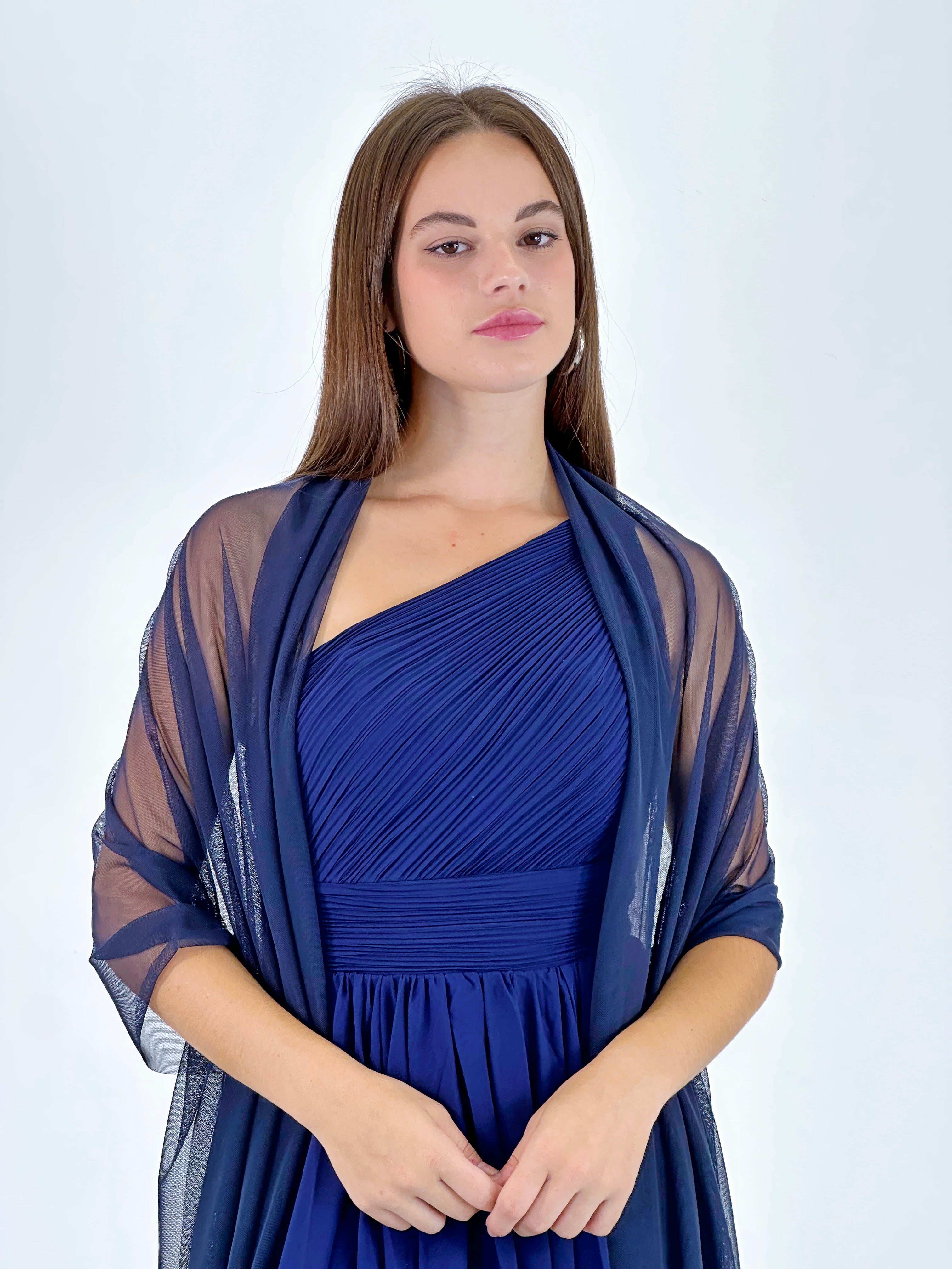 Vestido drapeado romano Corto