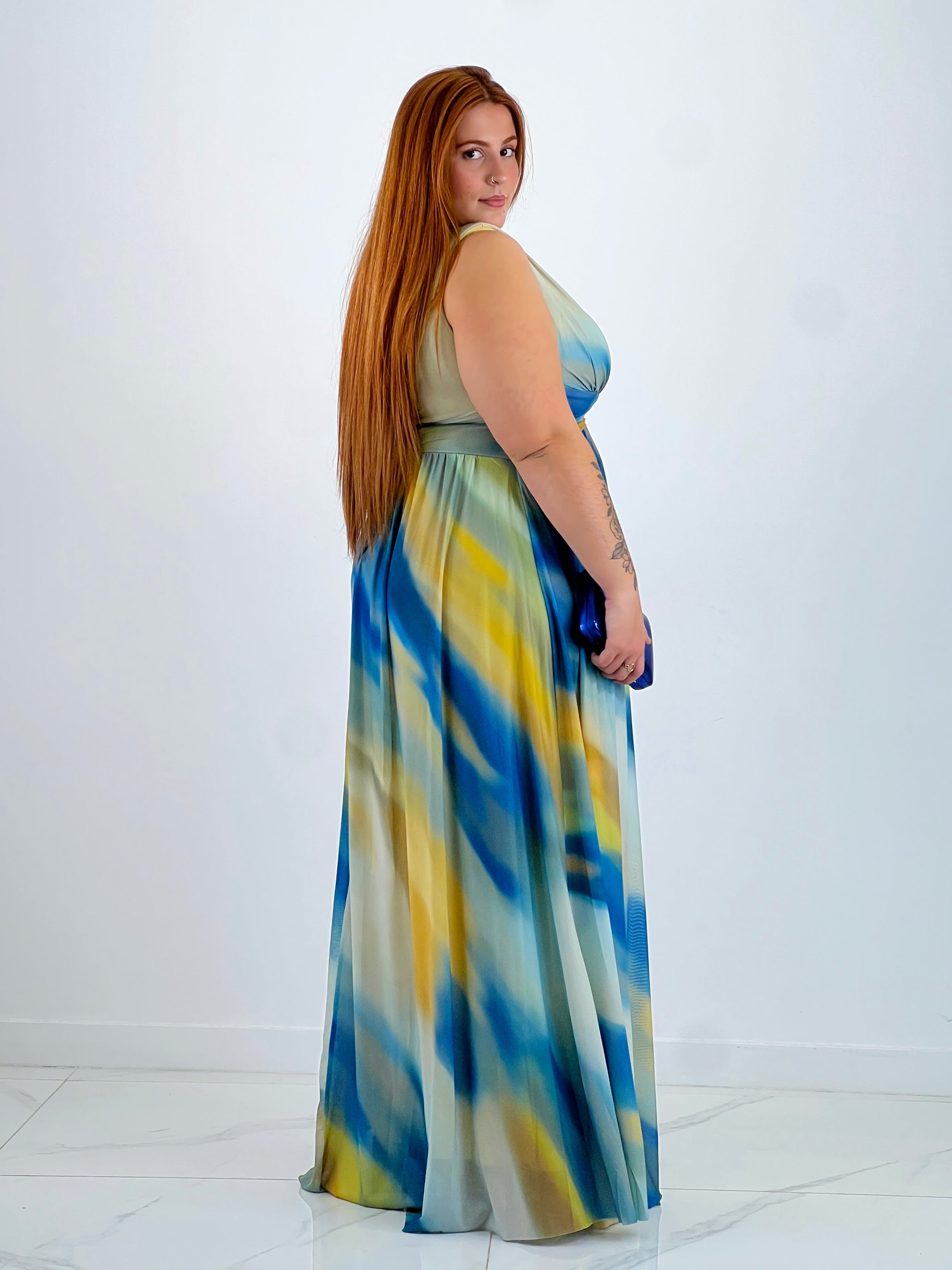 Pristina printed long dress