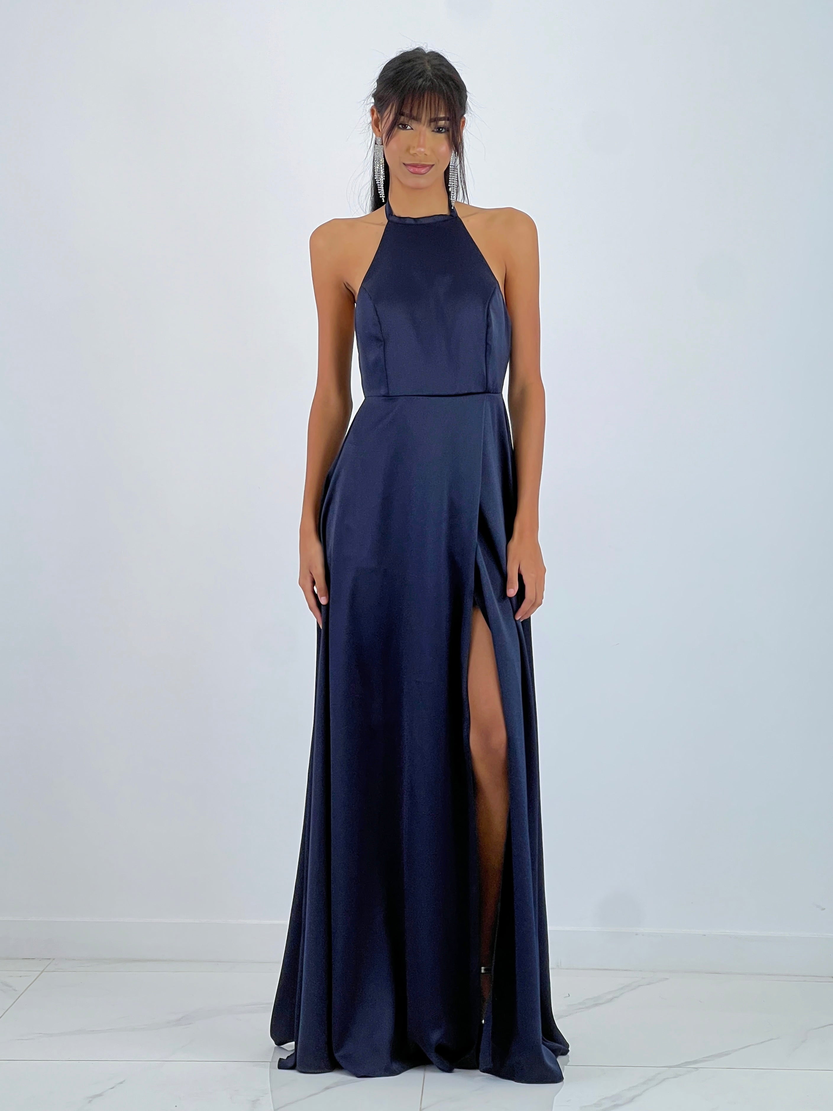 Long satin dress Silvia