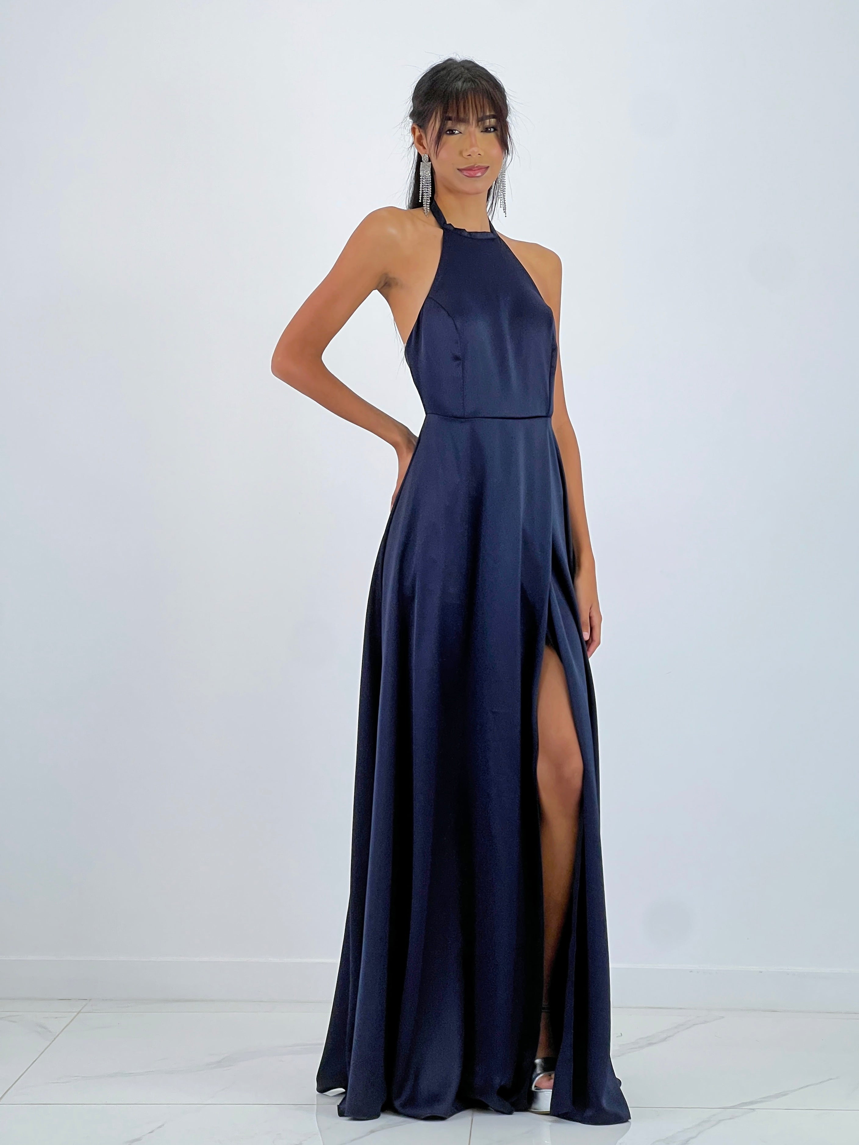 Long satin dress Silvia