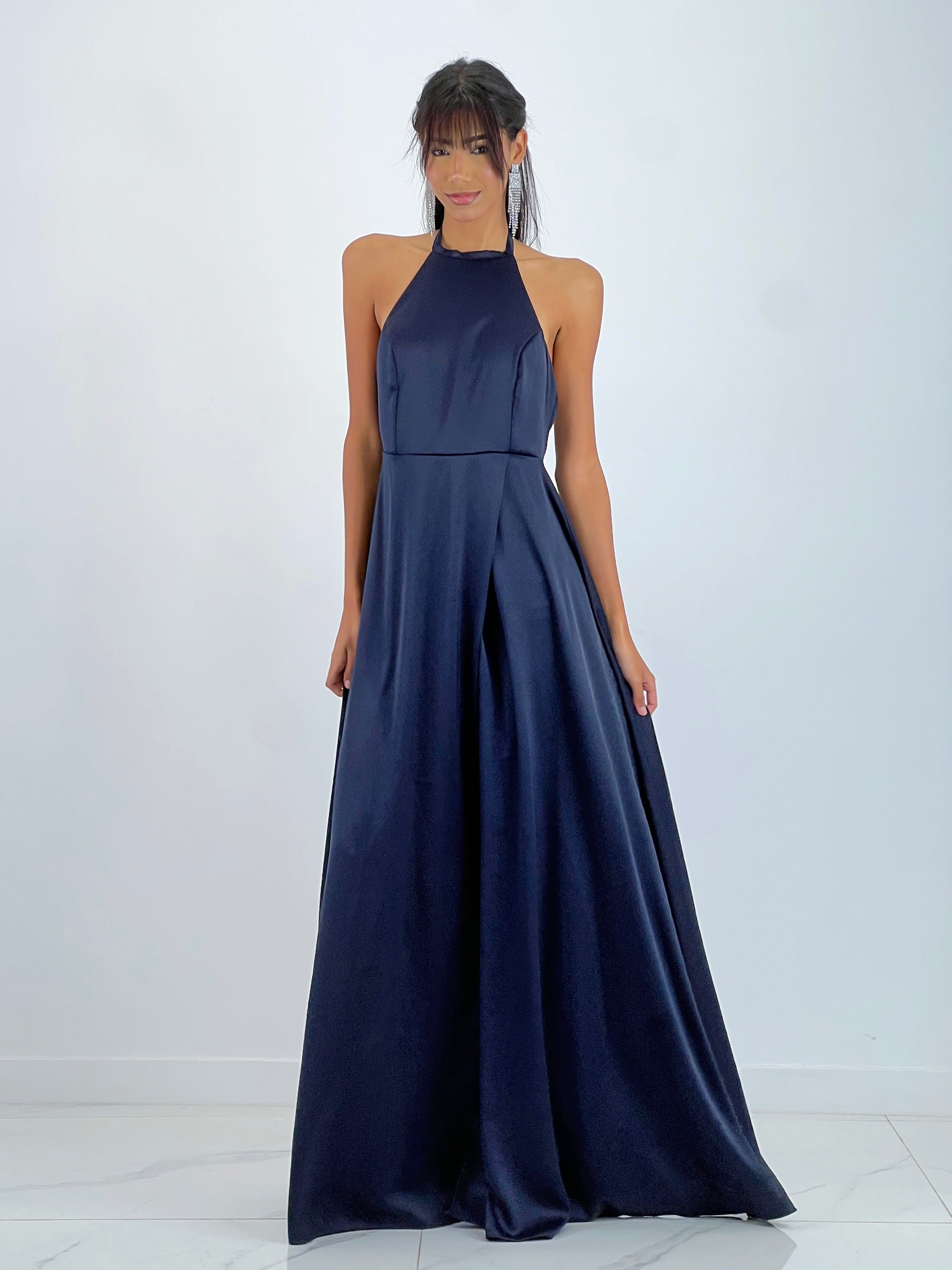 Long satin dress Silvia