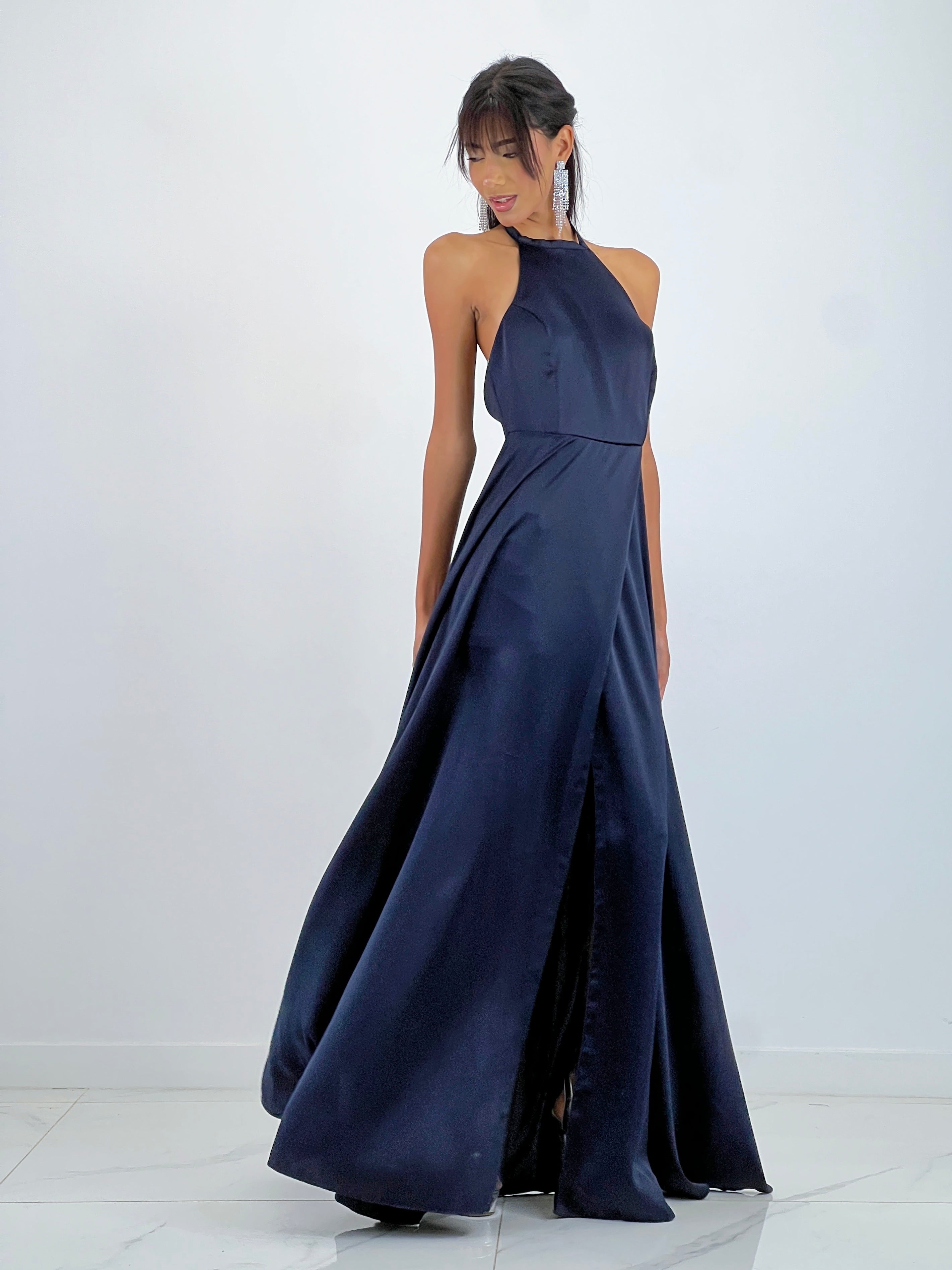 Long satin dress Silvia
