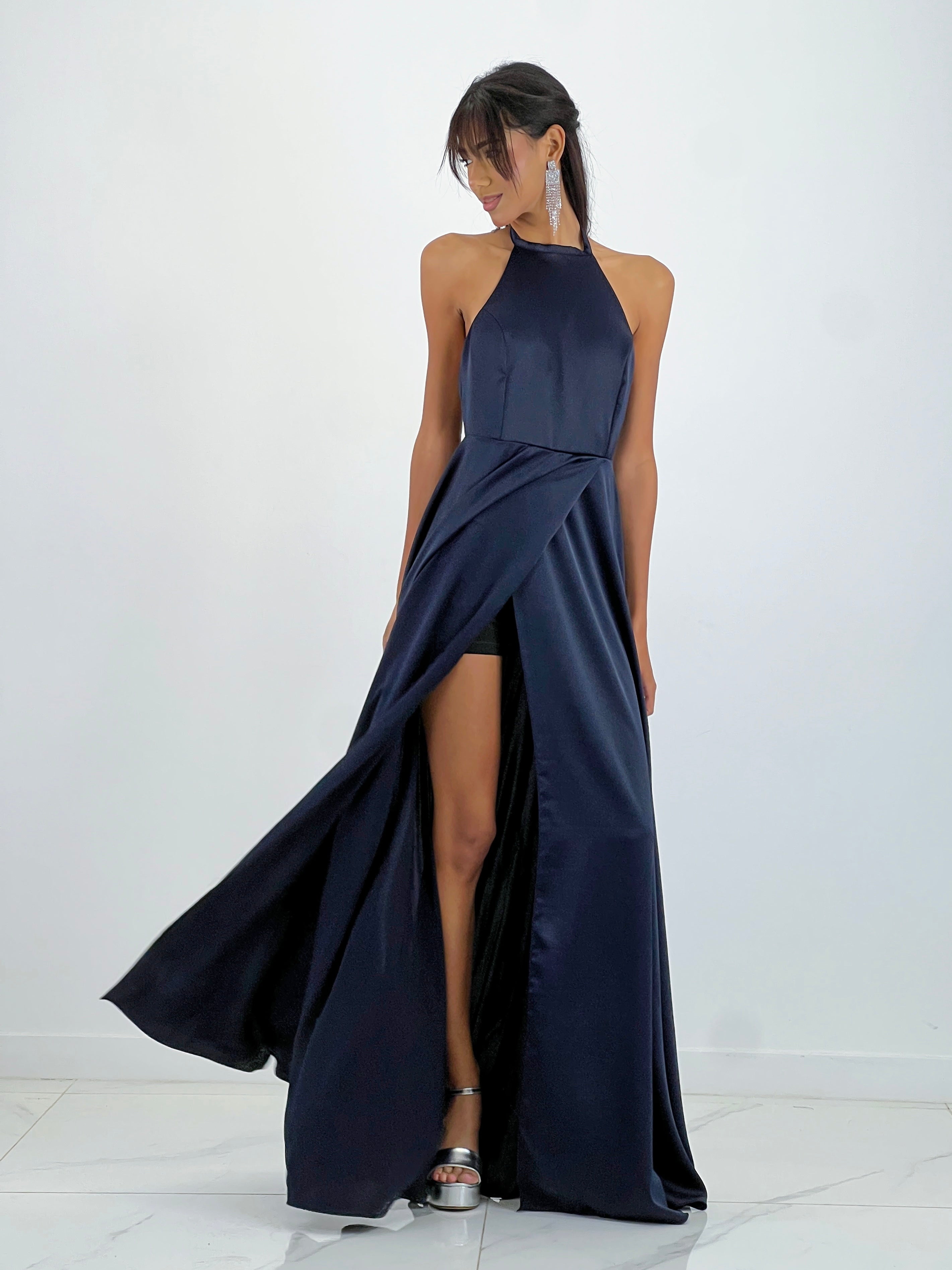 Long satin dress Silvia