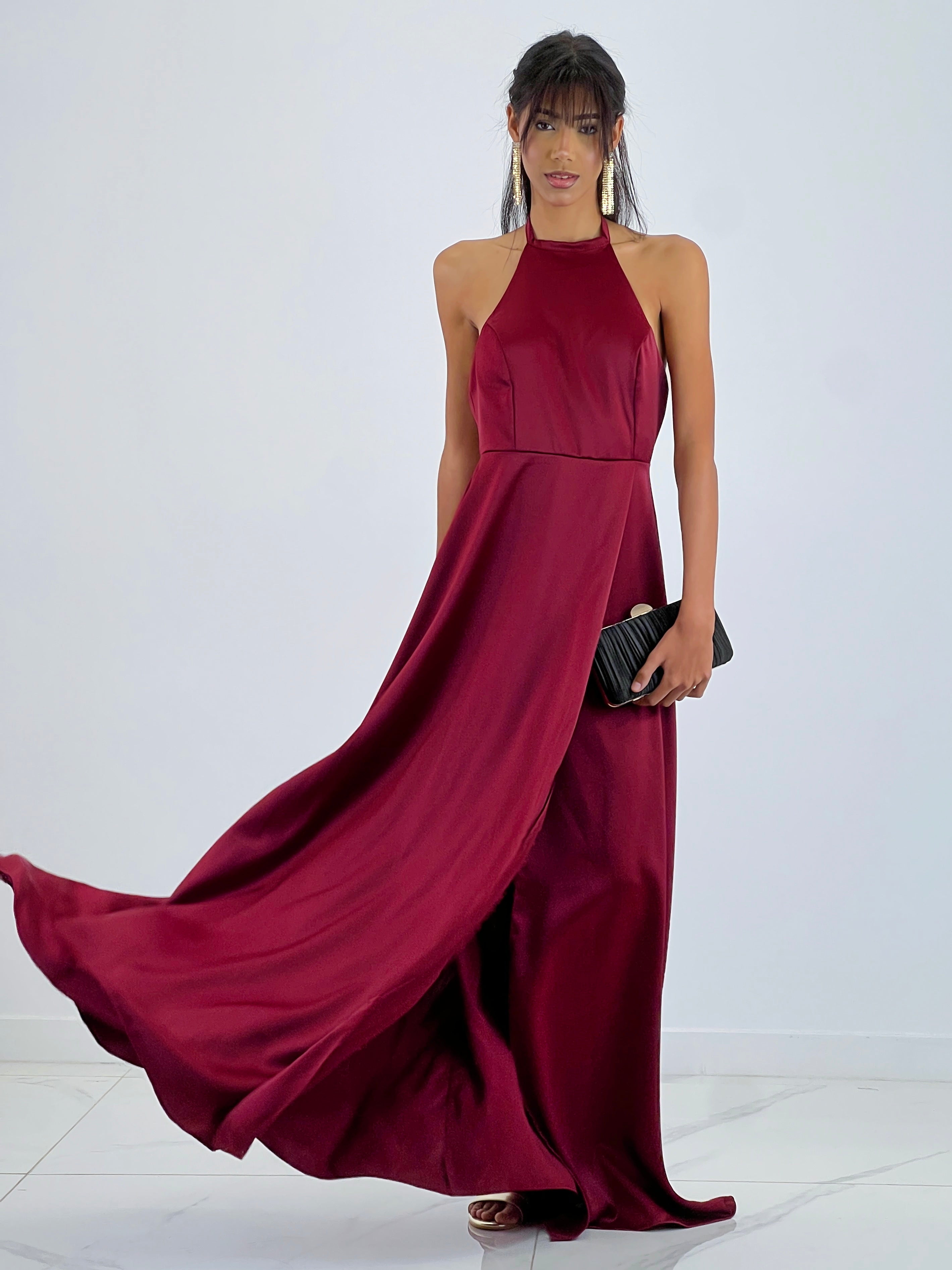 Long satin dress Silvia