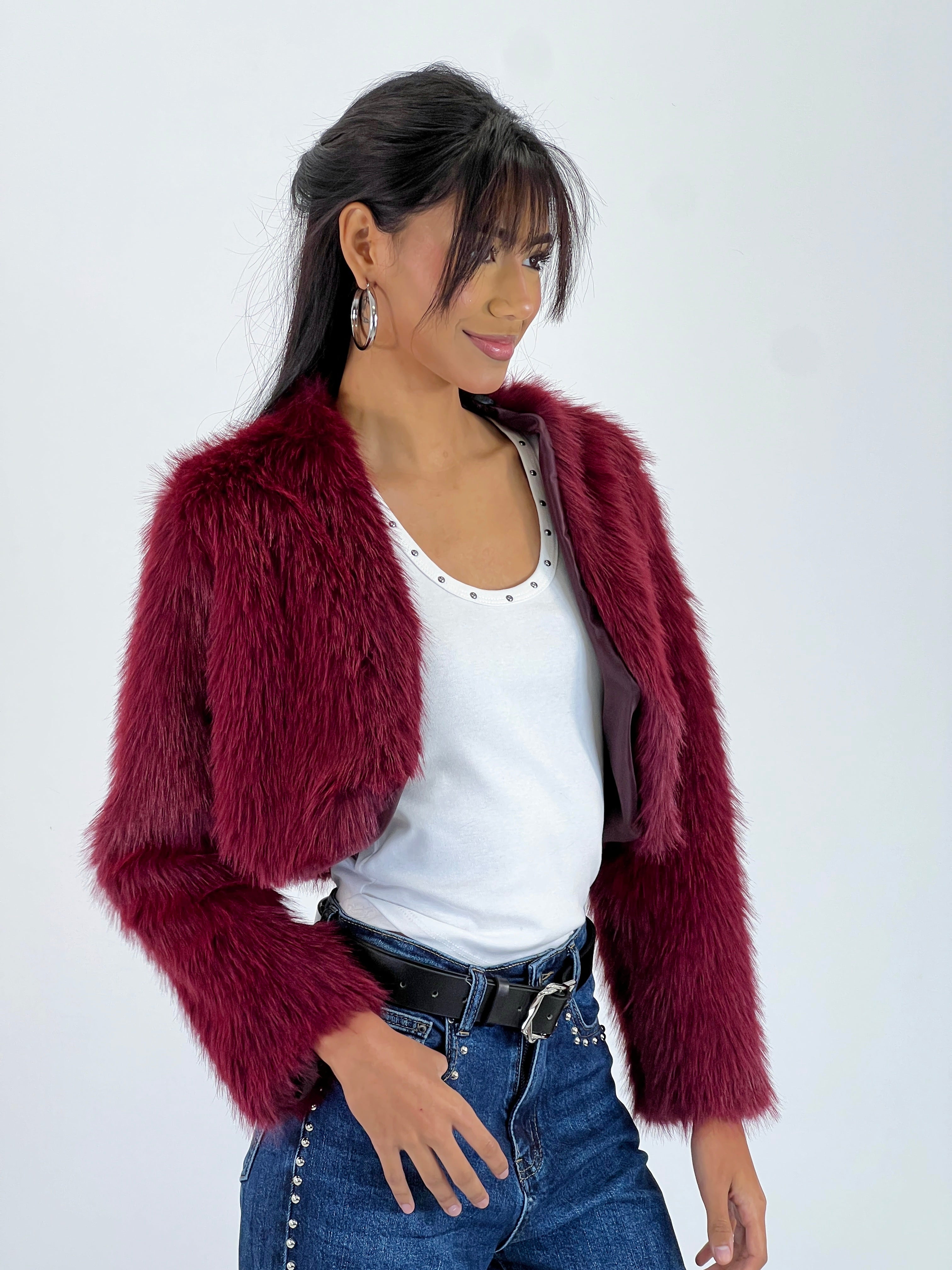Fur bolero jacket