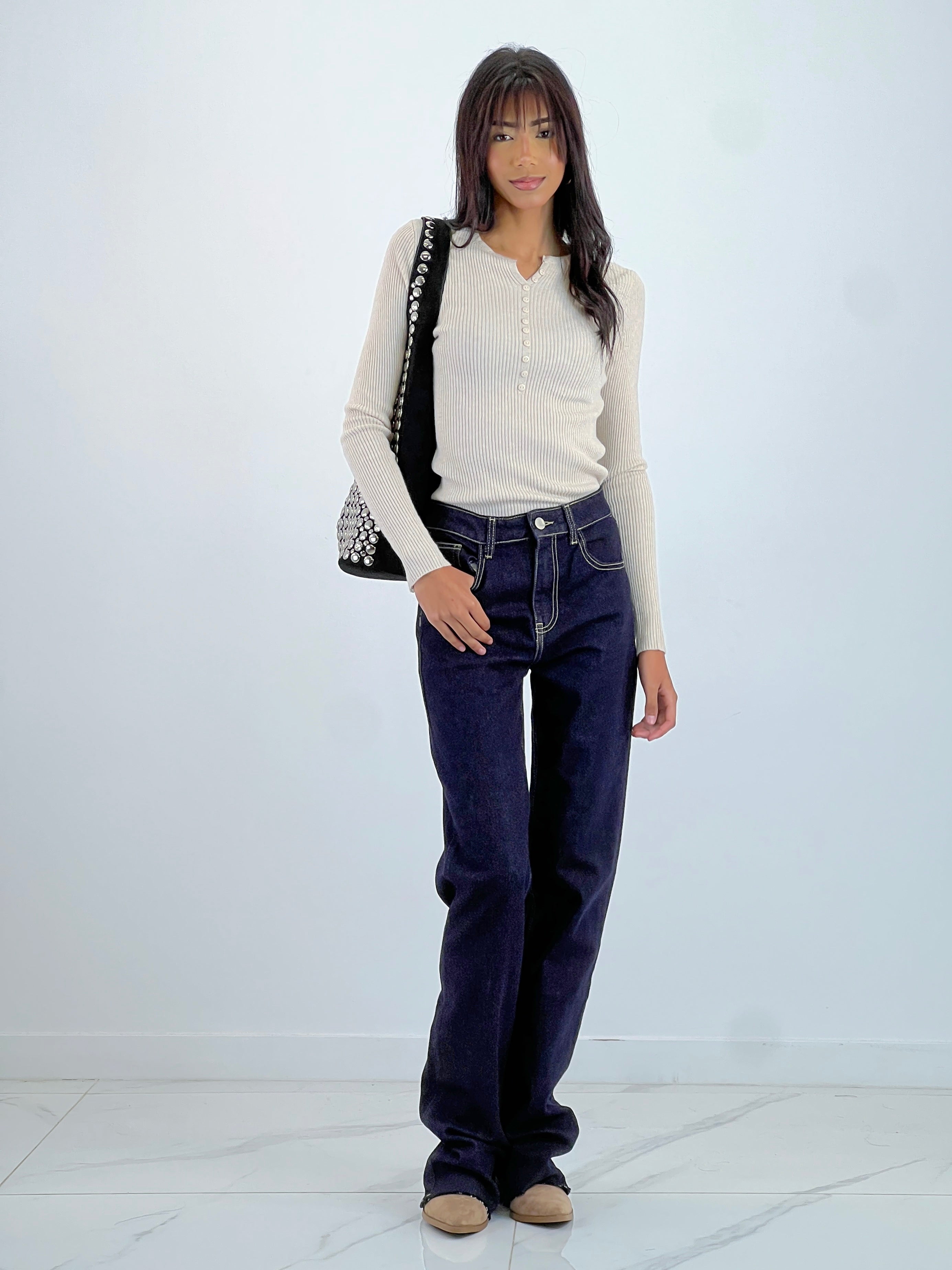 Samarreta de botons canalé