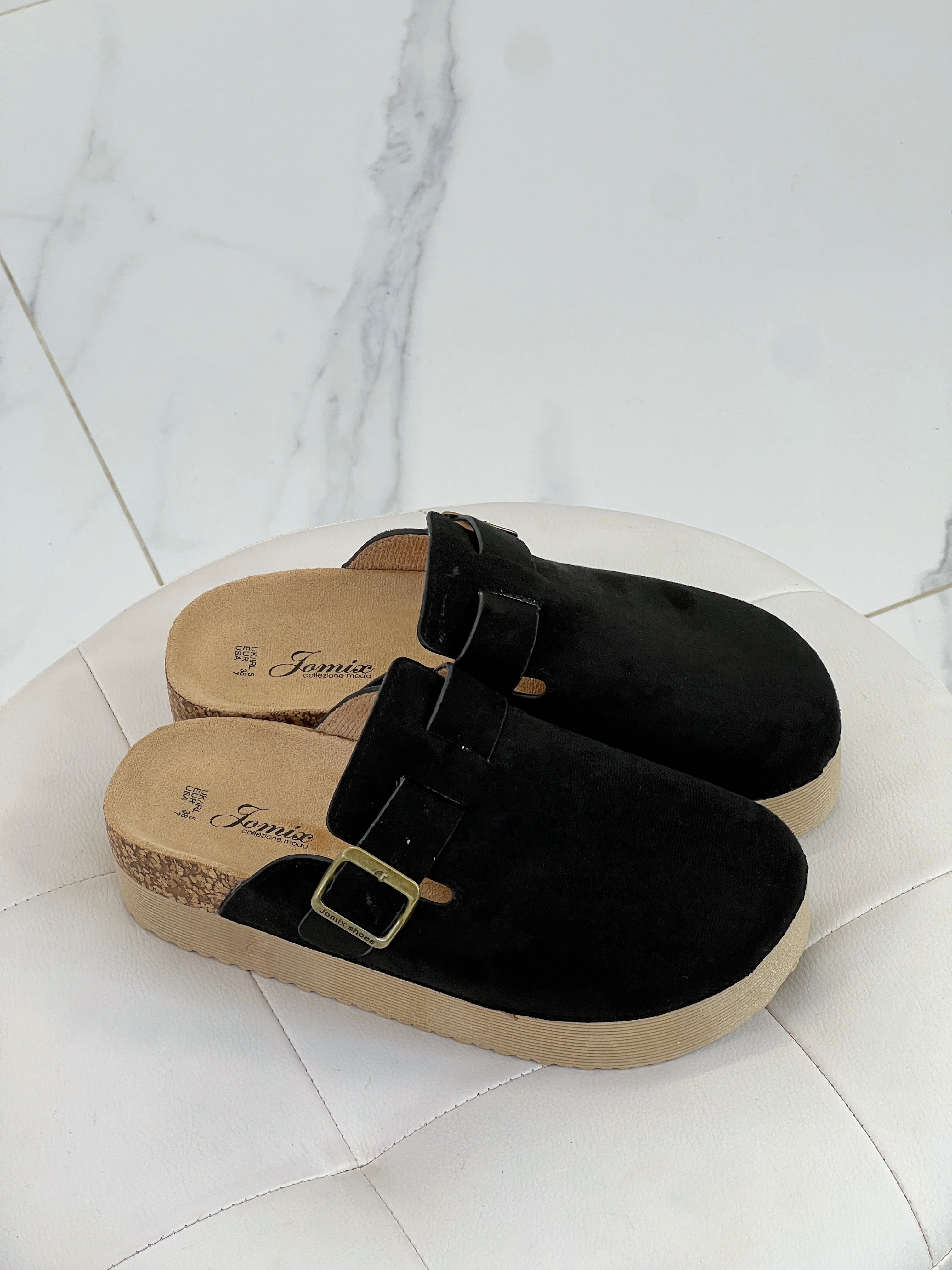 Zueco plataforma serraje