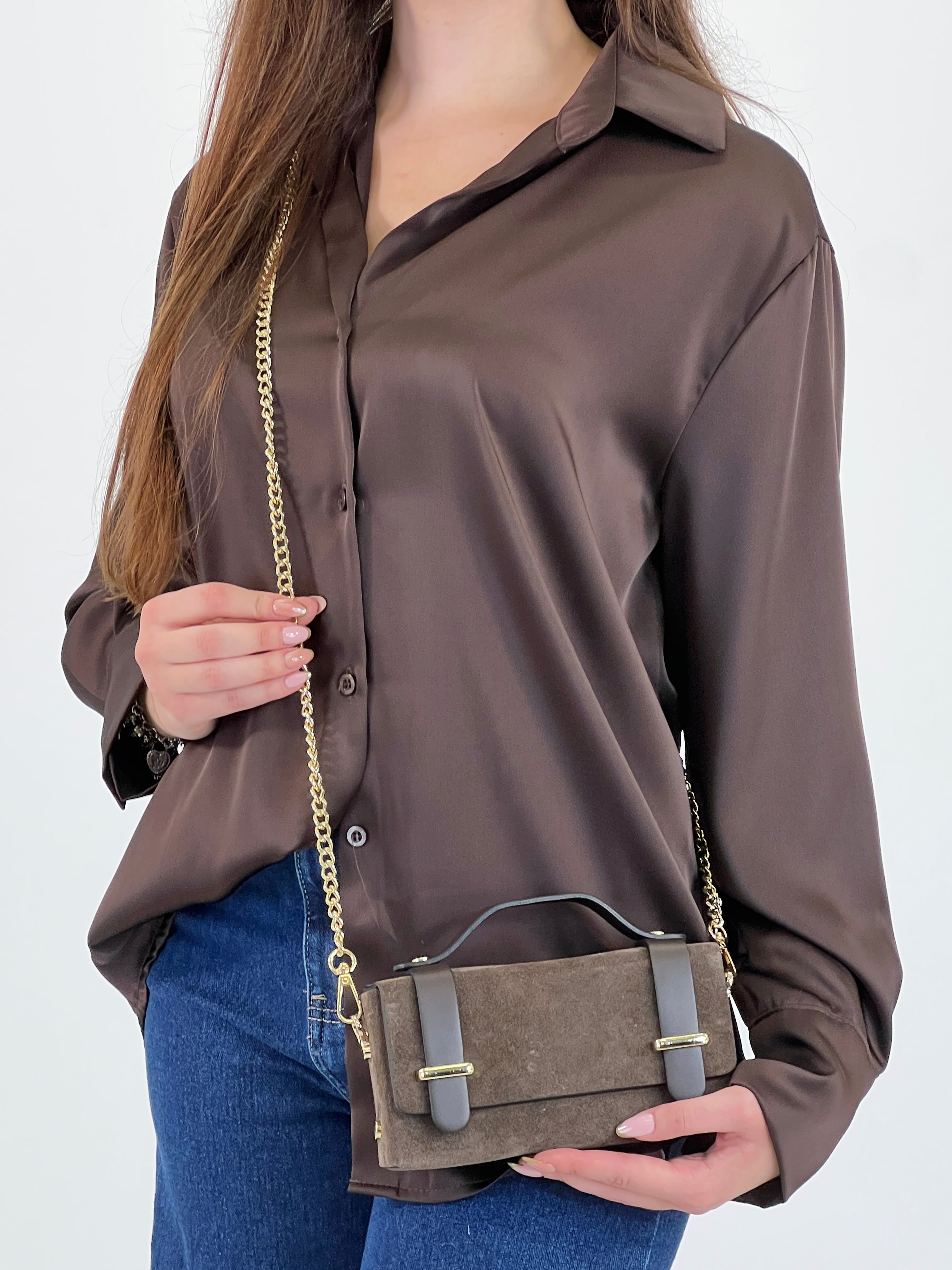 Bolso de piel correas