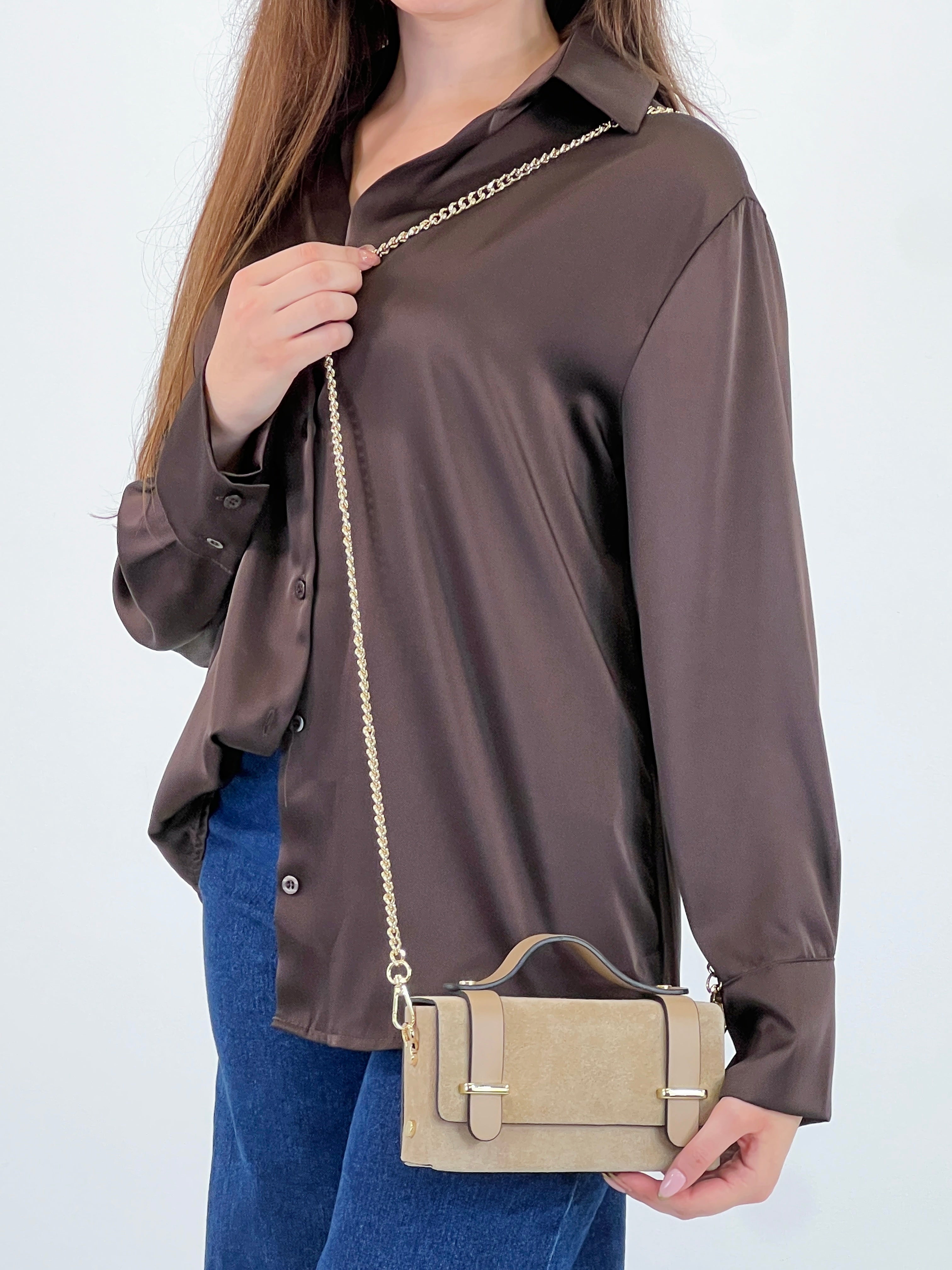 Bolso de piel correas