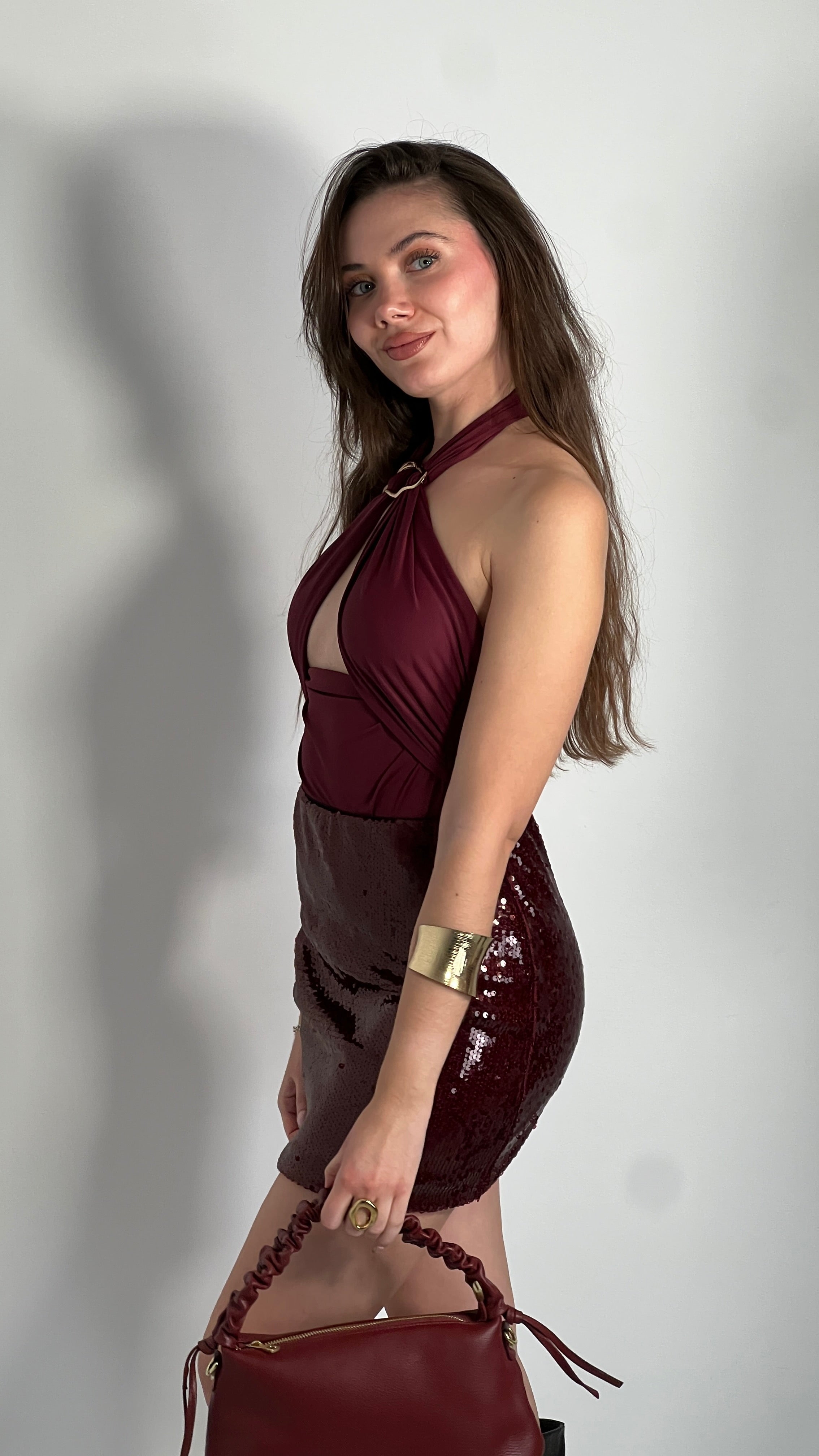 Body halter detalle dorado