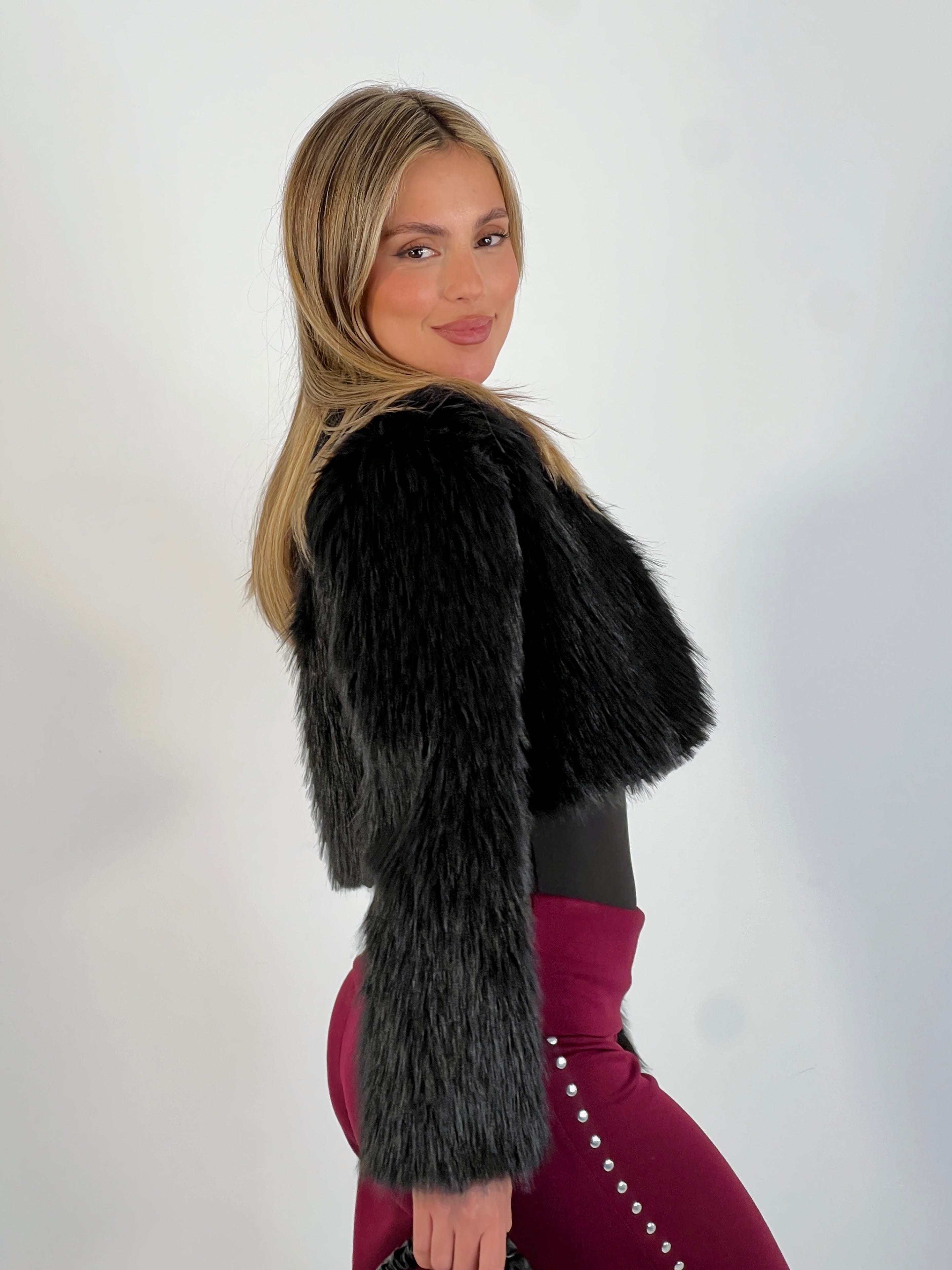 Fur bolero jacket