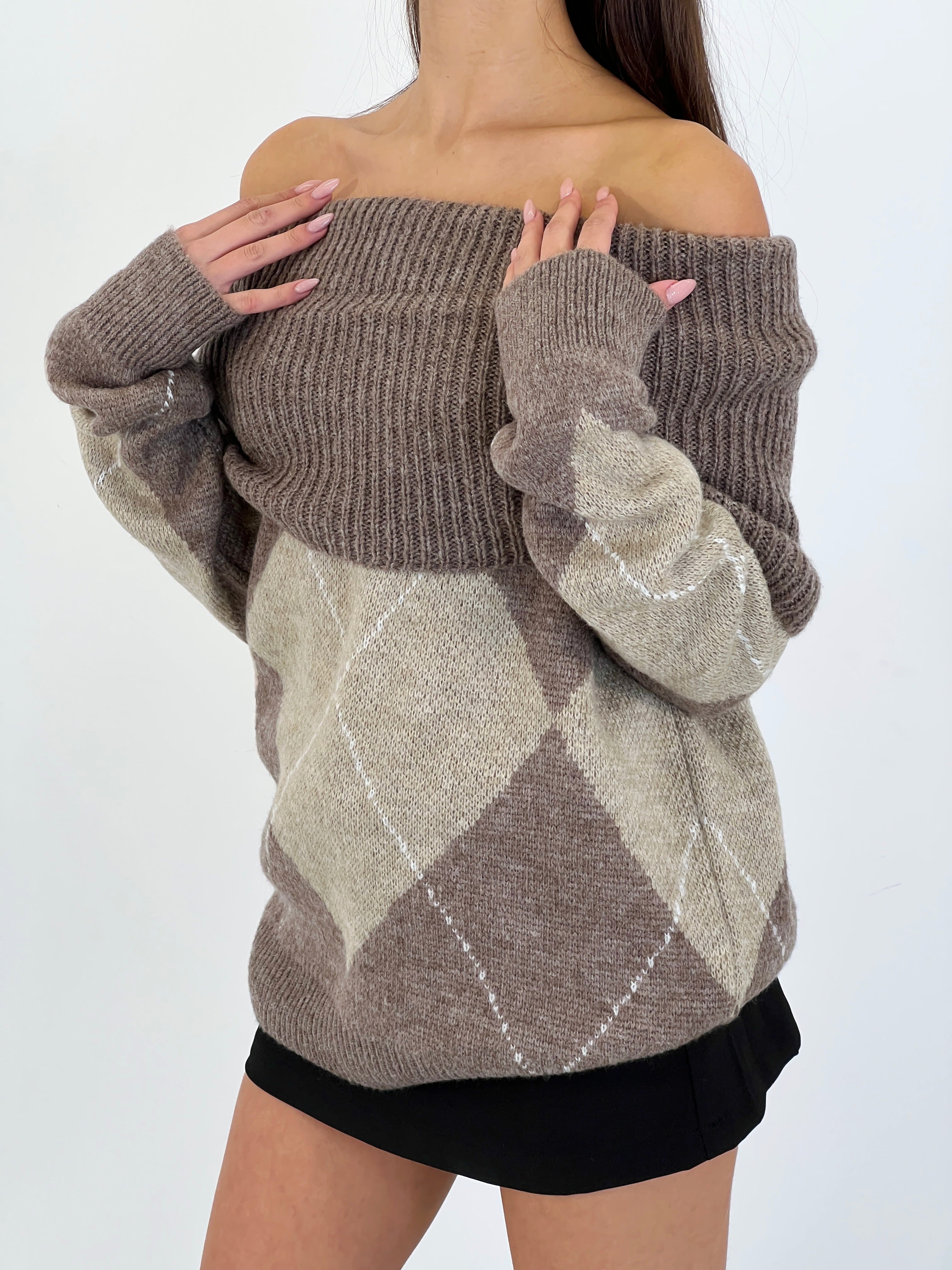 Jersey rombos escote barco