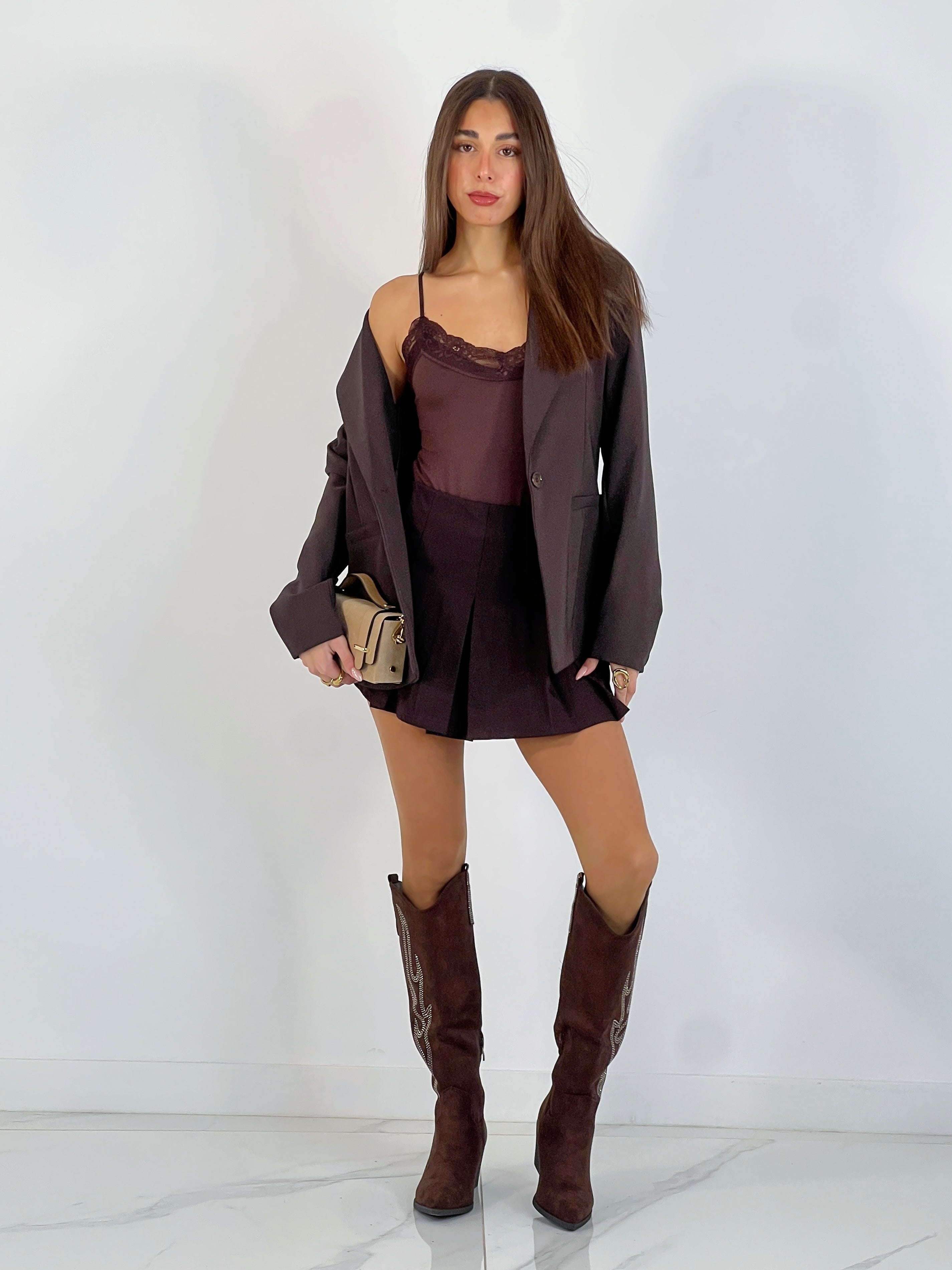 Blazer entallada botón