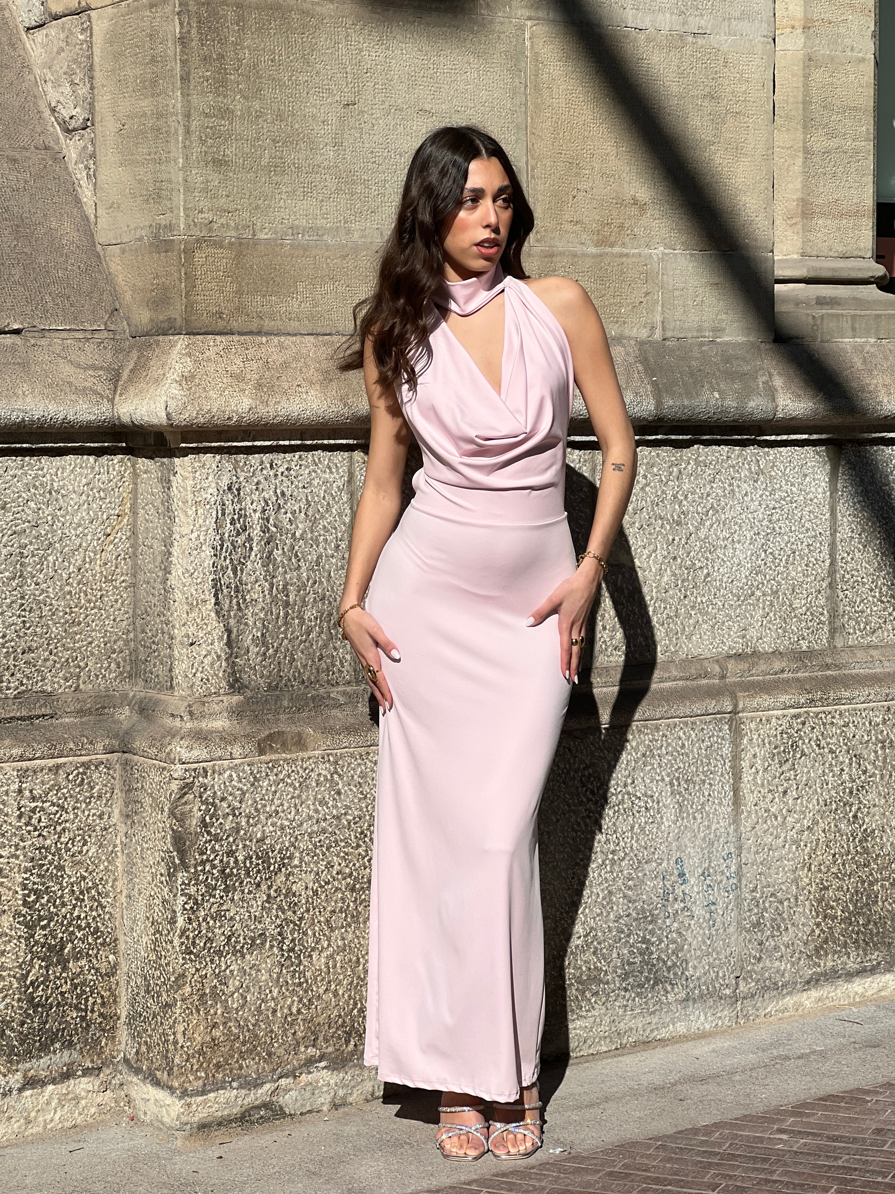 Vestido choker drapeado Alba - Zebra&Maduixa®