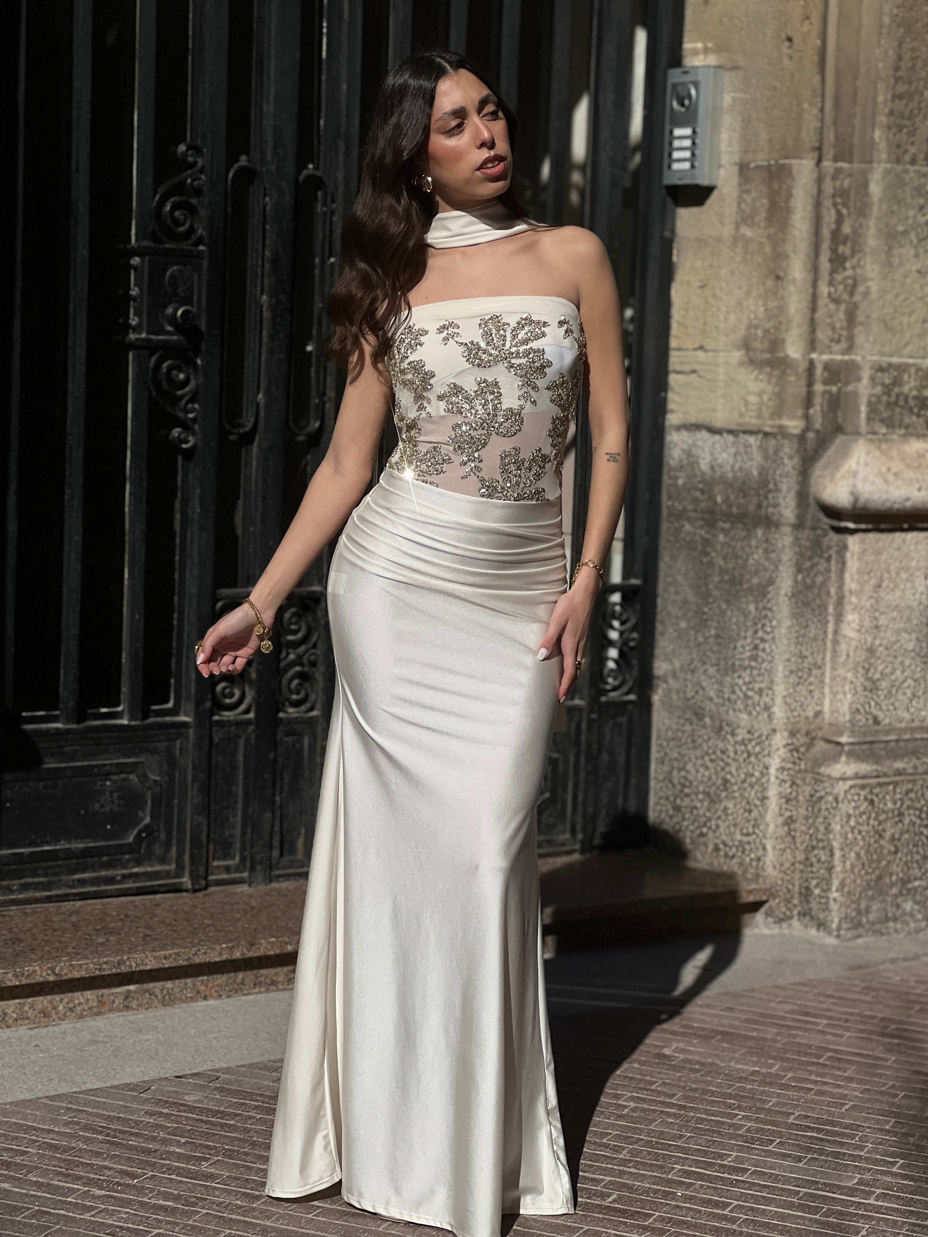 Vestido palabra de honor lentejuela - Zebra&Maduixa®