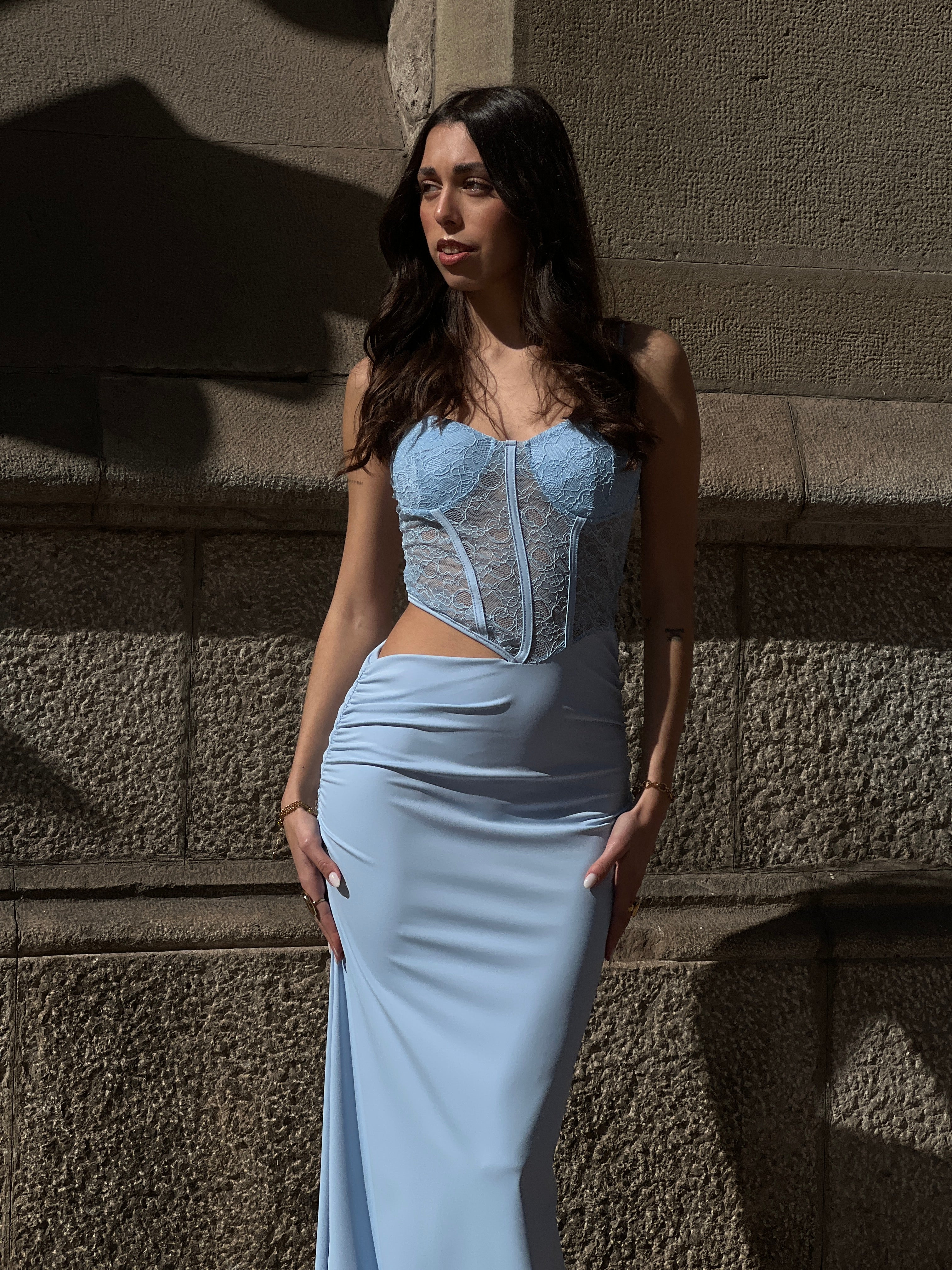 Vestido corpiño lencero