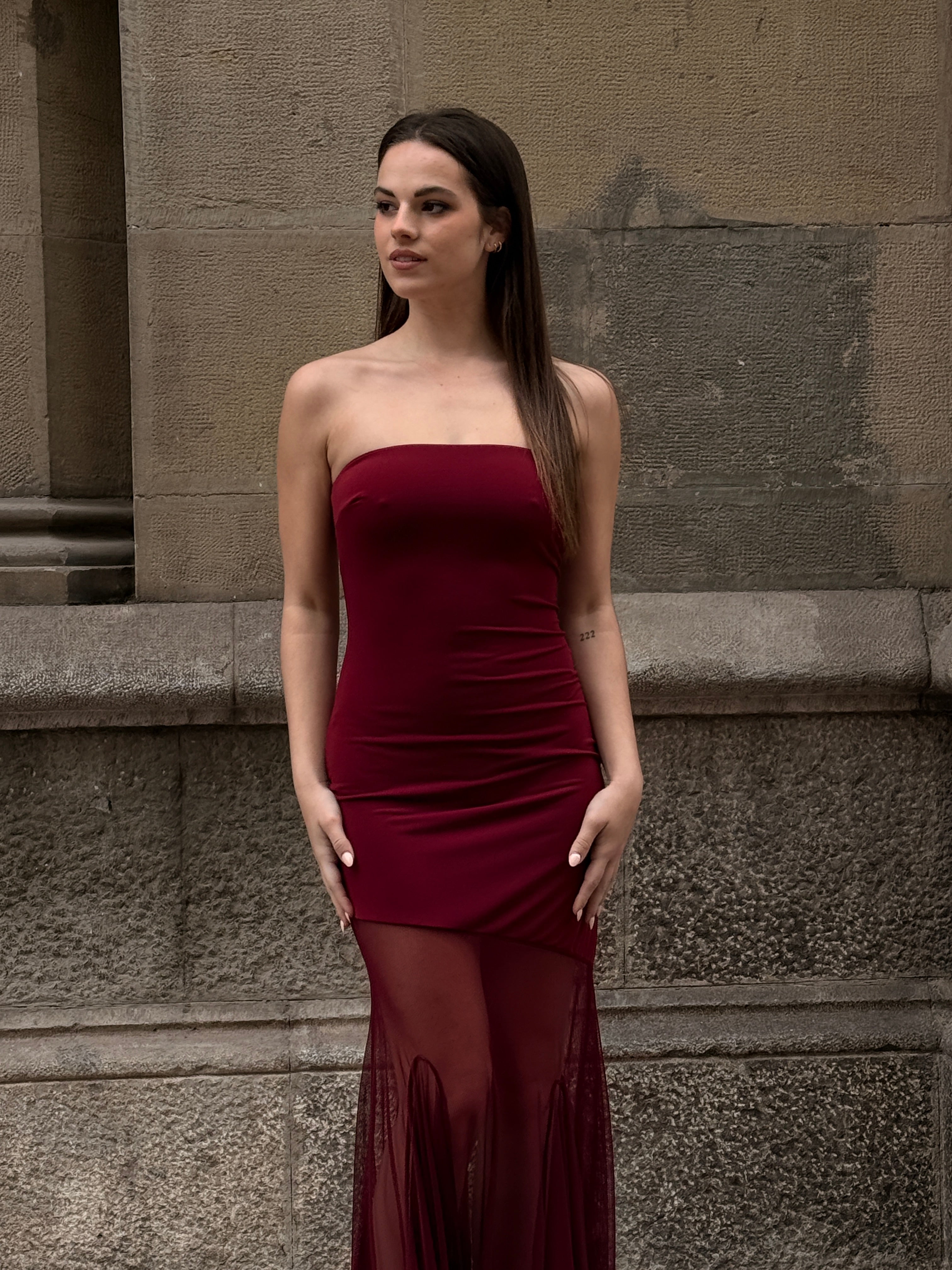 Vestido tomara que caia Nebula