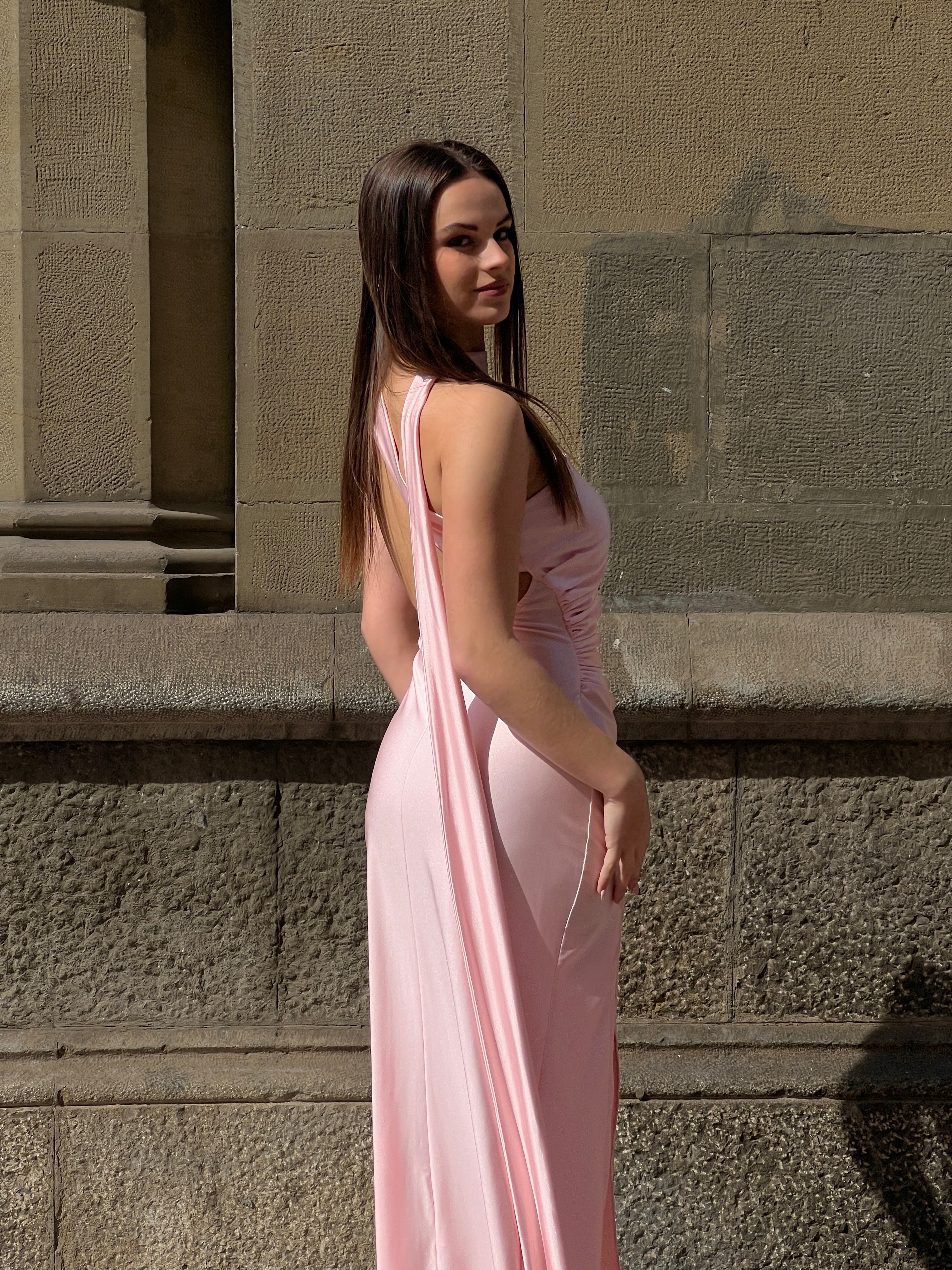 Vestido asimétrico satiando Sidney - Zebra&Maduixa®