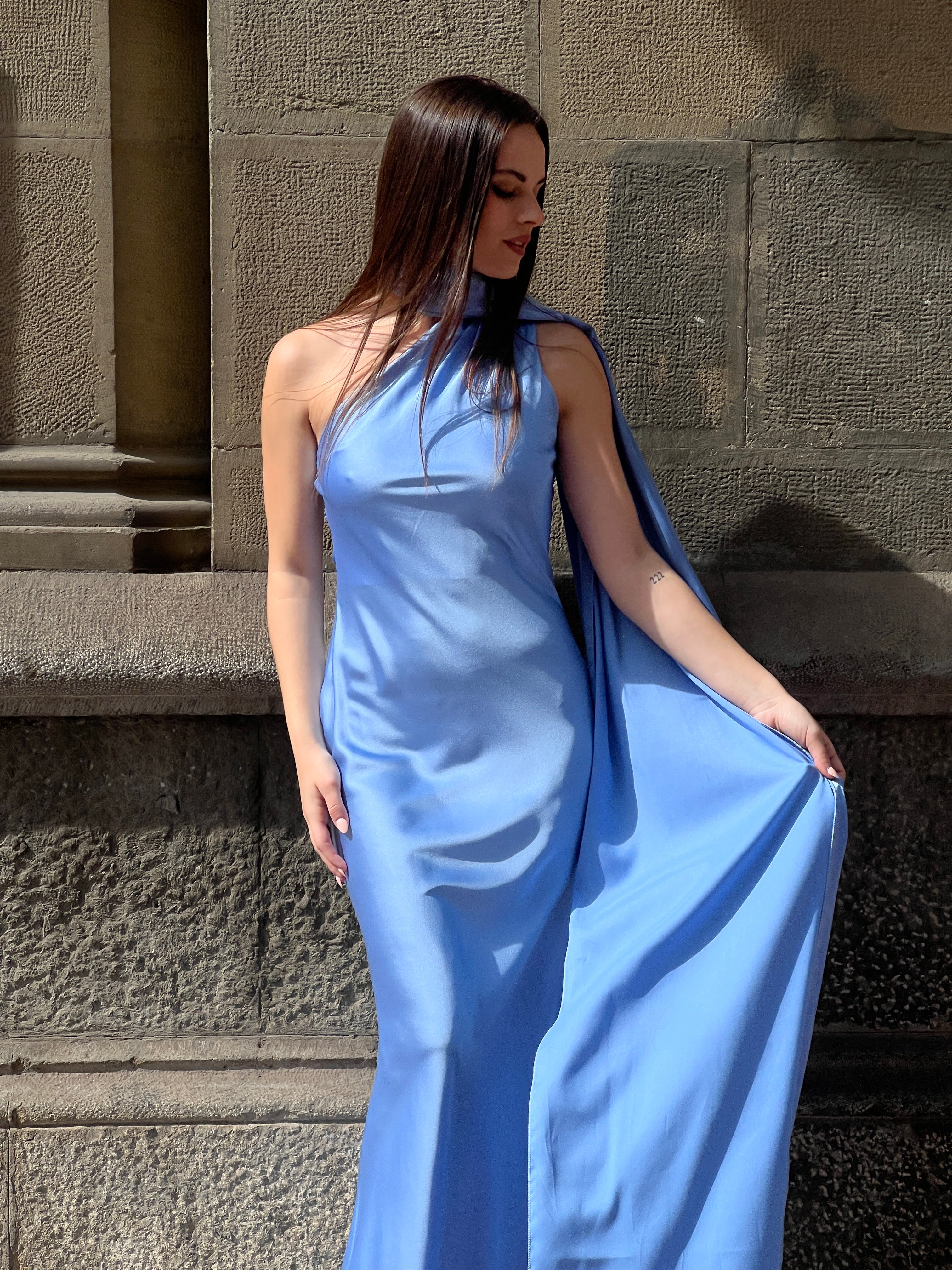 Vestido raso choker Priscila - Zebra&Maduixa®