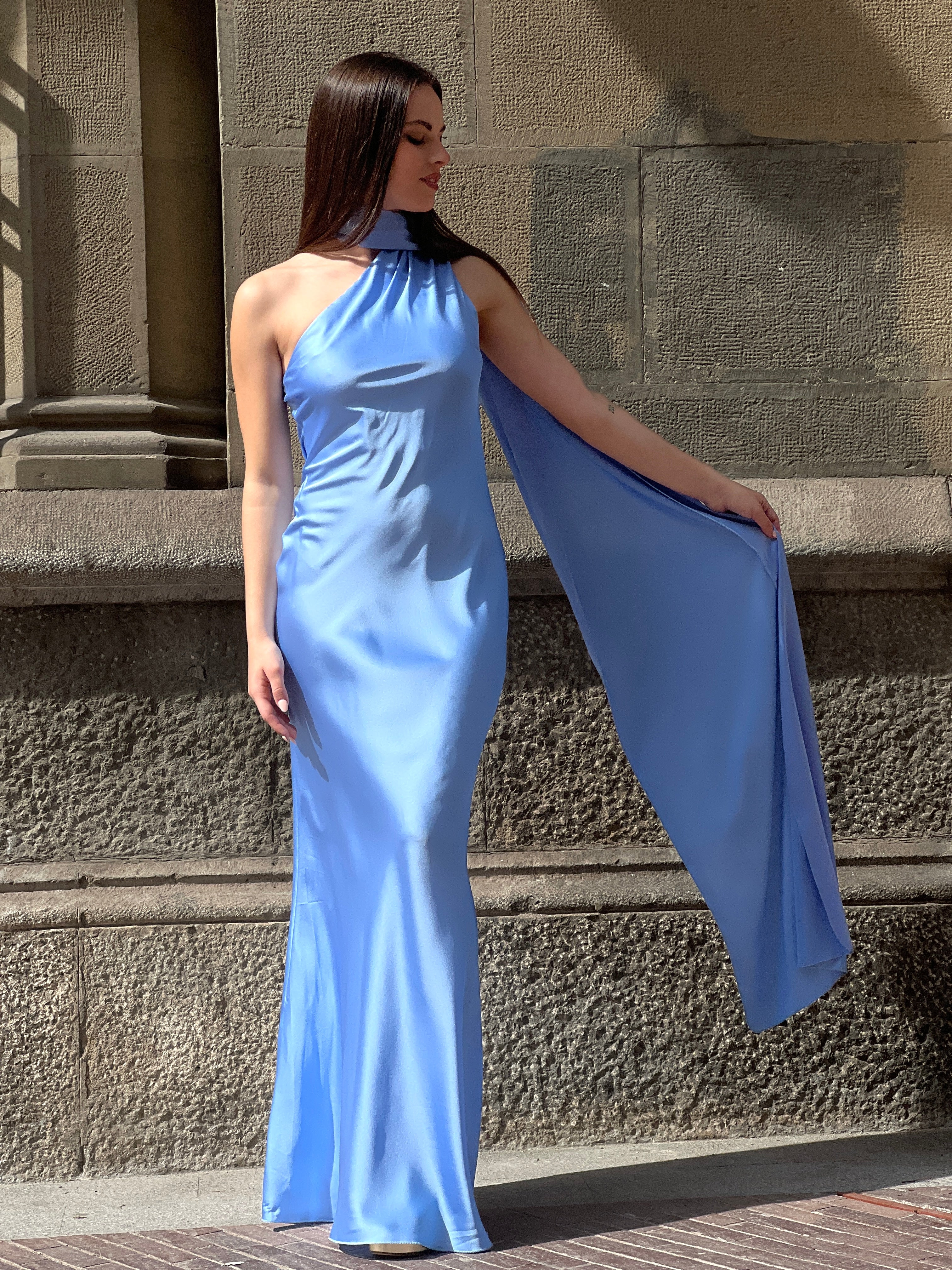 Vestido raso choker Priscila - Zebra&Maduixa®