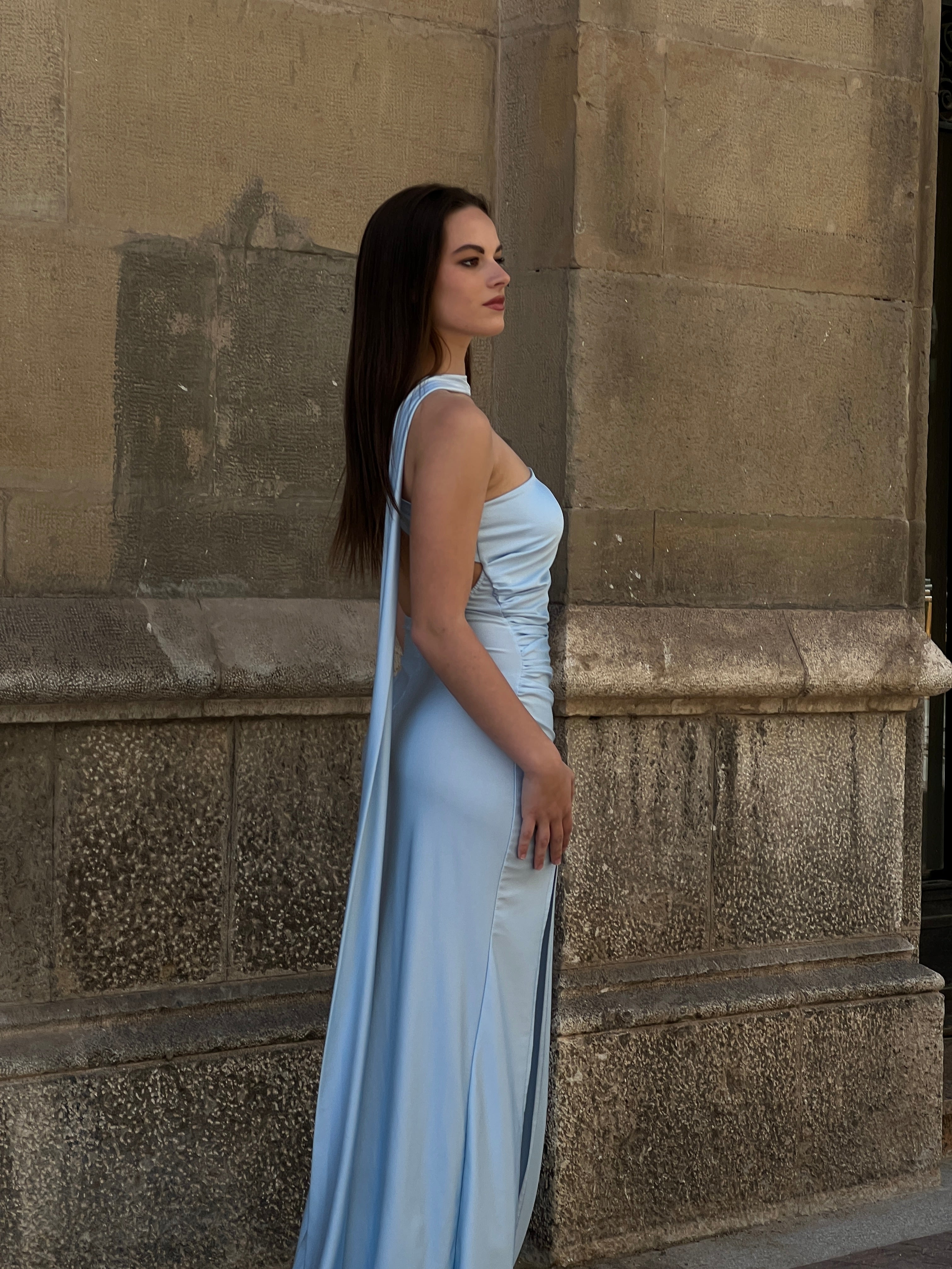 Vestido asimétrico satiando Sidney - Zebra&Maduixa®