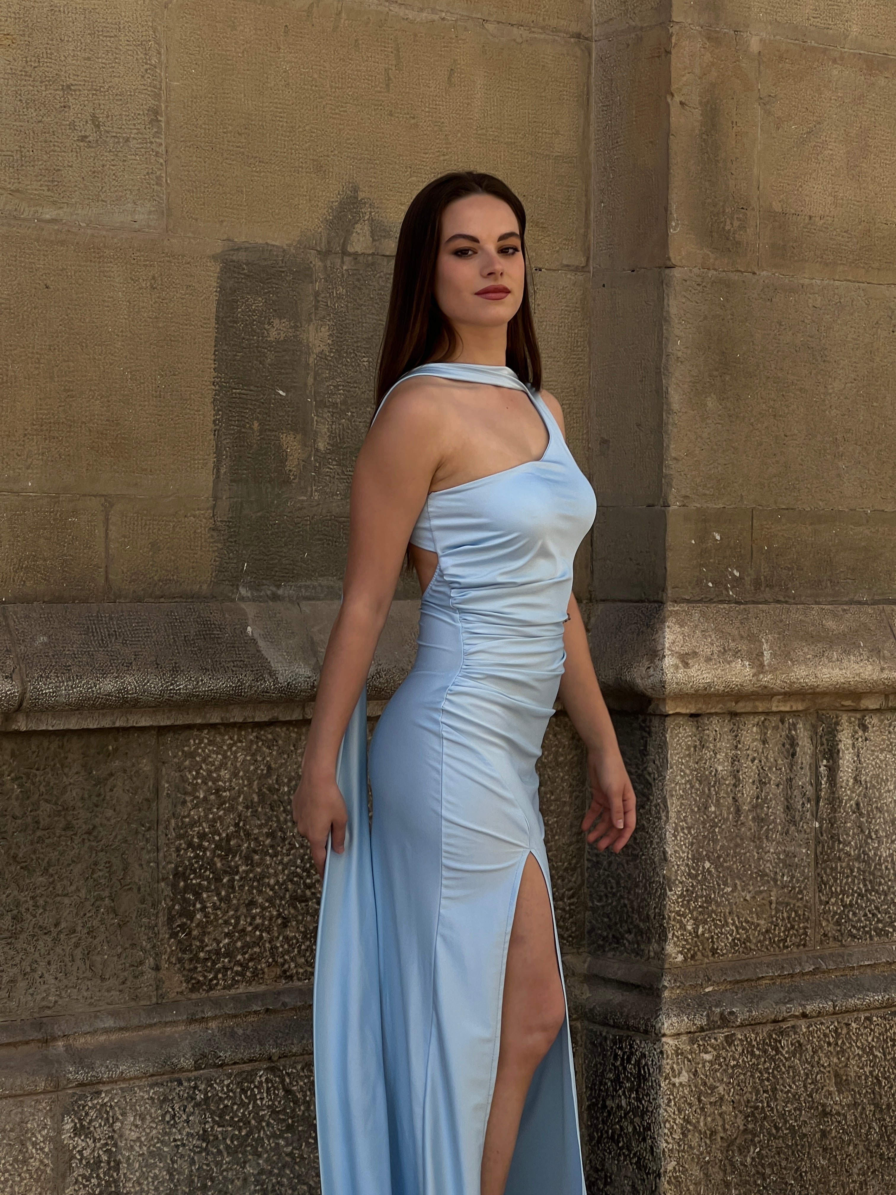 Vestido asimétrico satiando Sidney - Zebra&Maduixa®