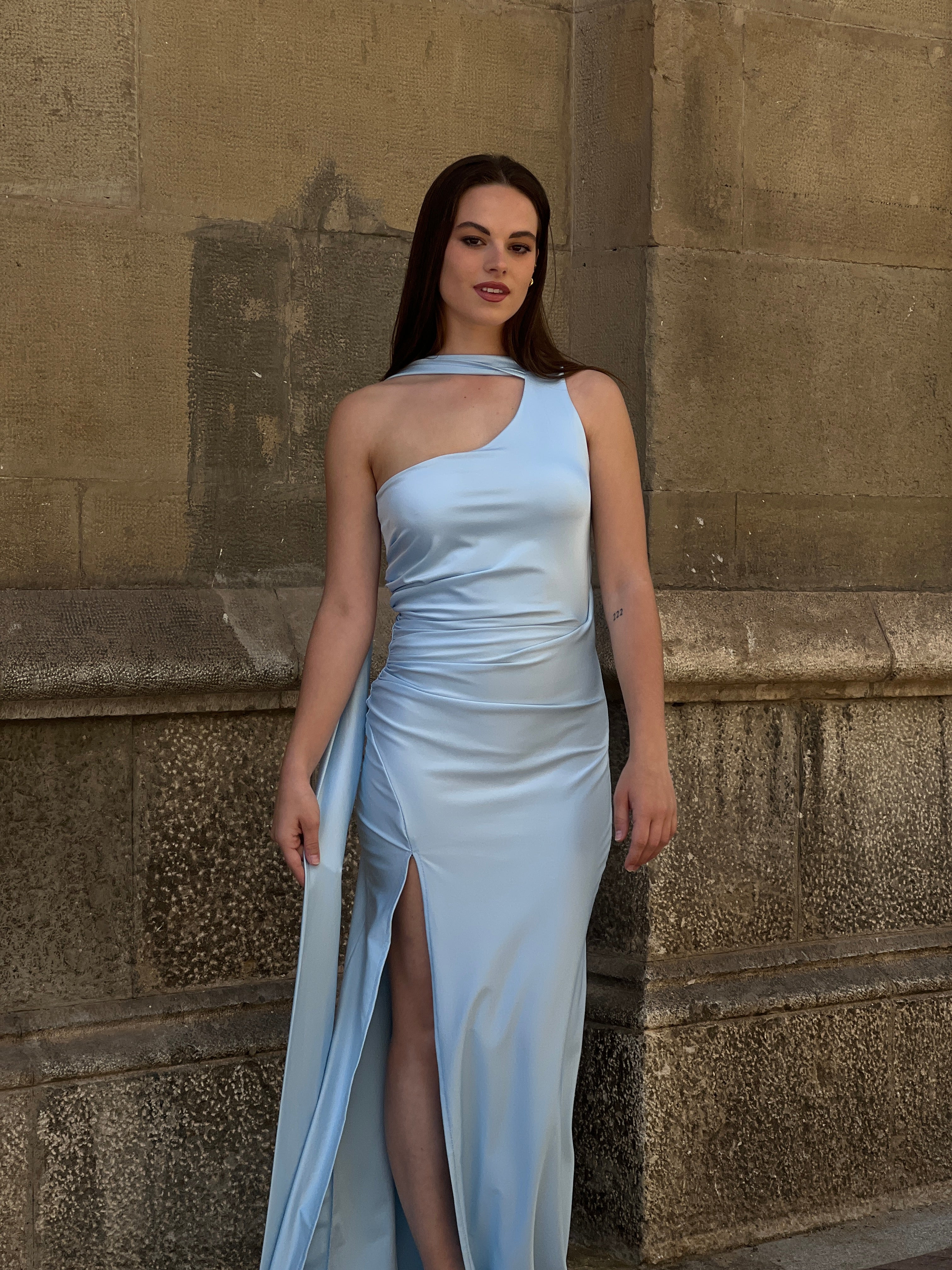 Vestido asimétrico satiando Sidney - Zebra&Maduixa®