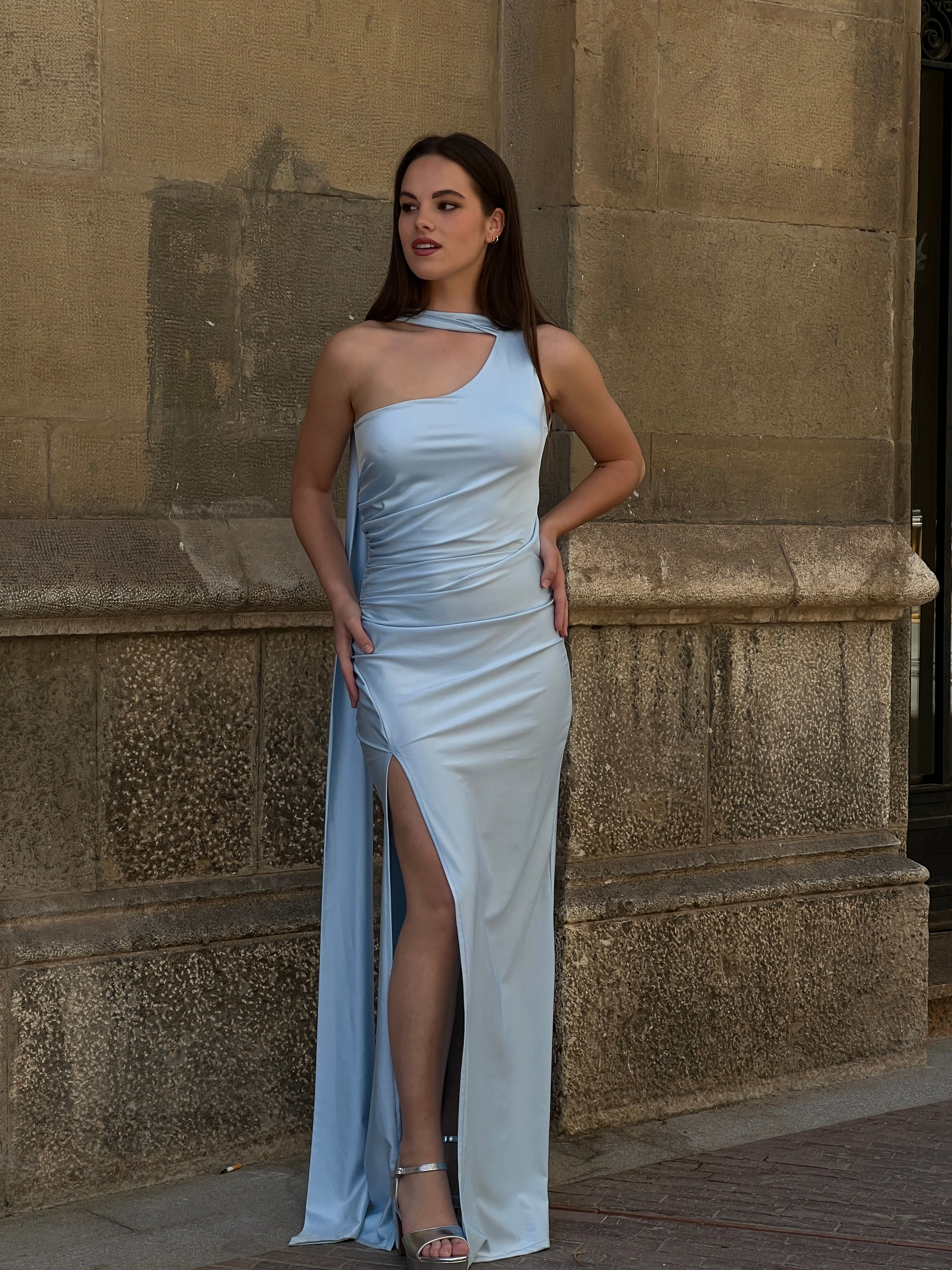 Vestido asimétrico satiando Sidney - Zebra&Maduixa®