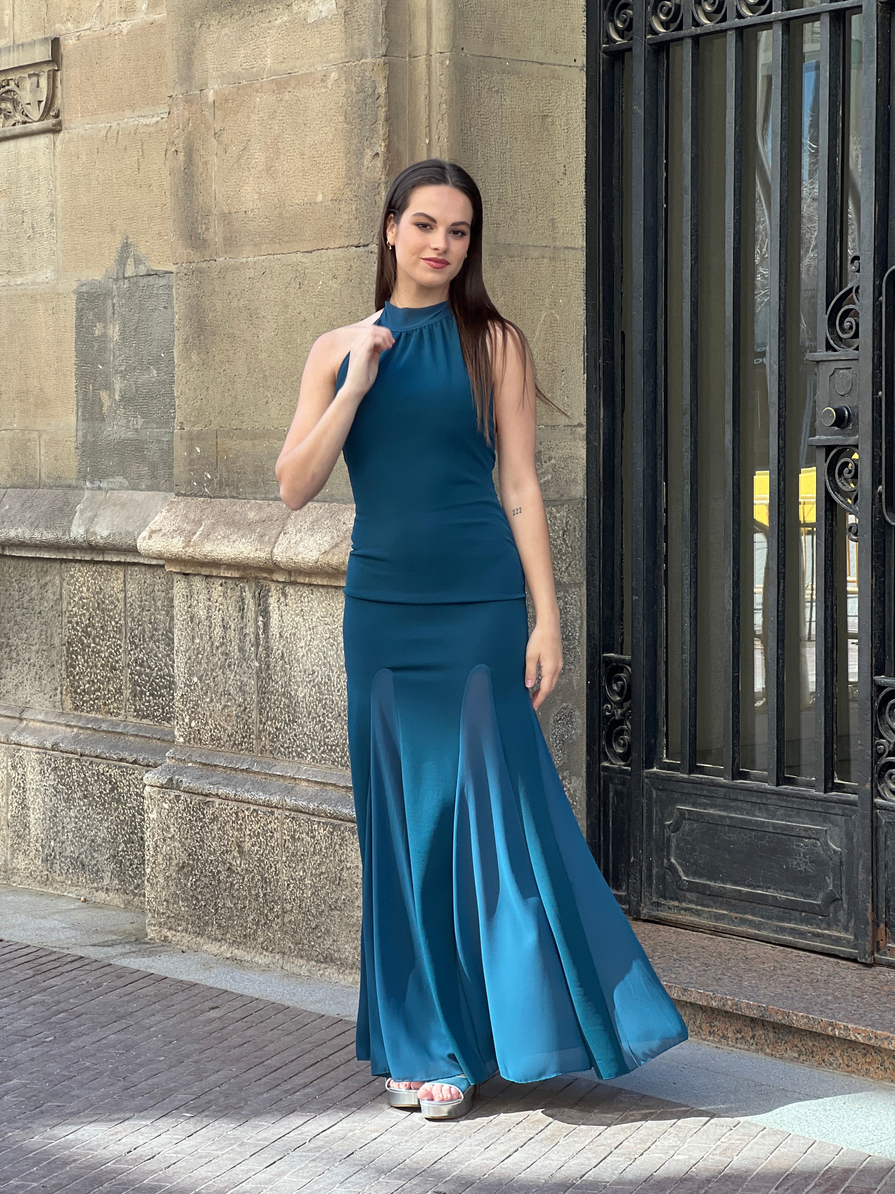 Vestido halter godets - Zebra&Maduixa®