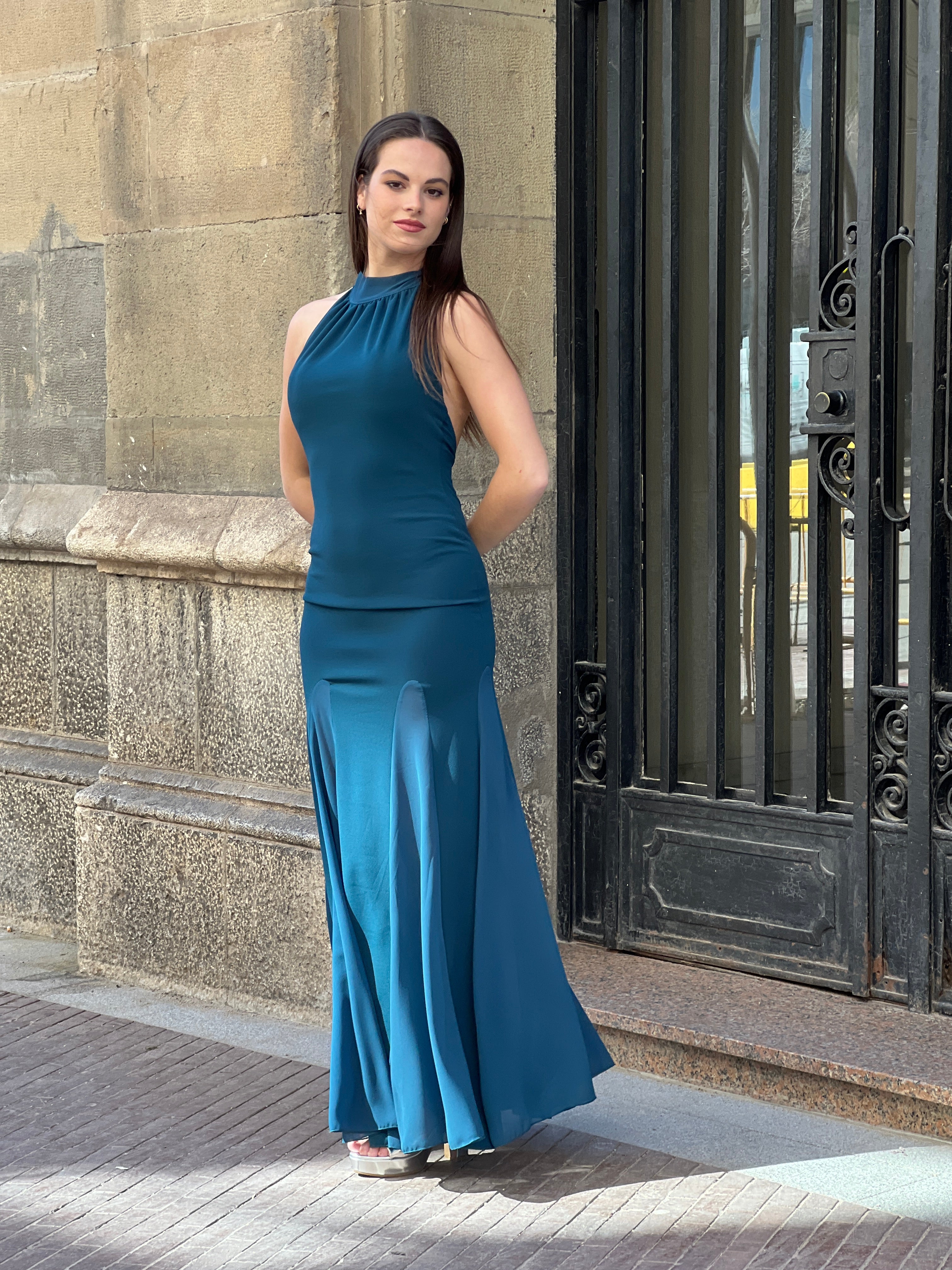 Vestido halter godets - Zebra&Maduixa®