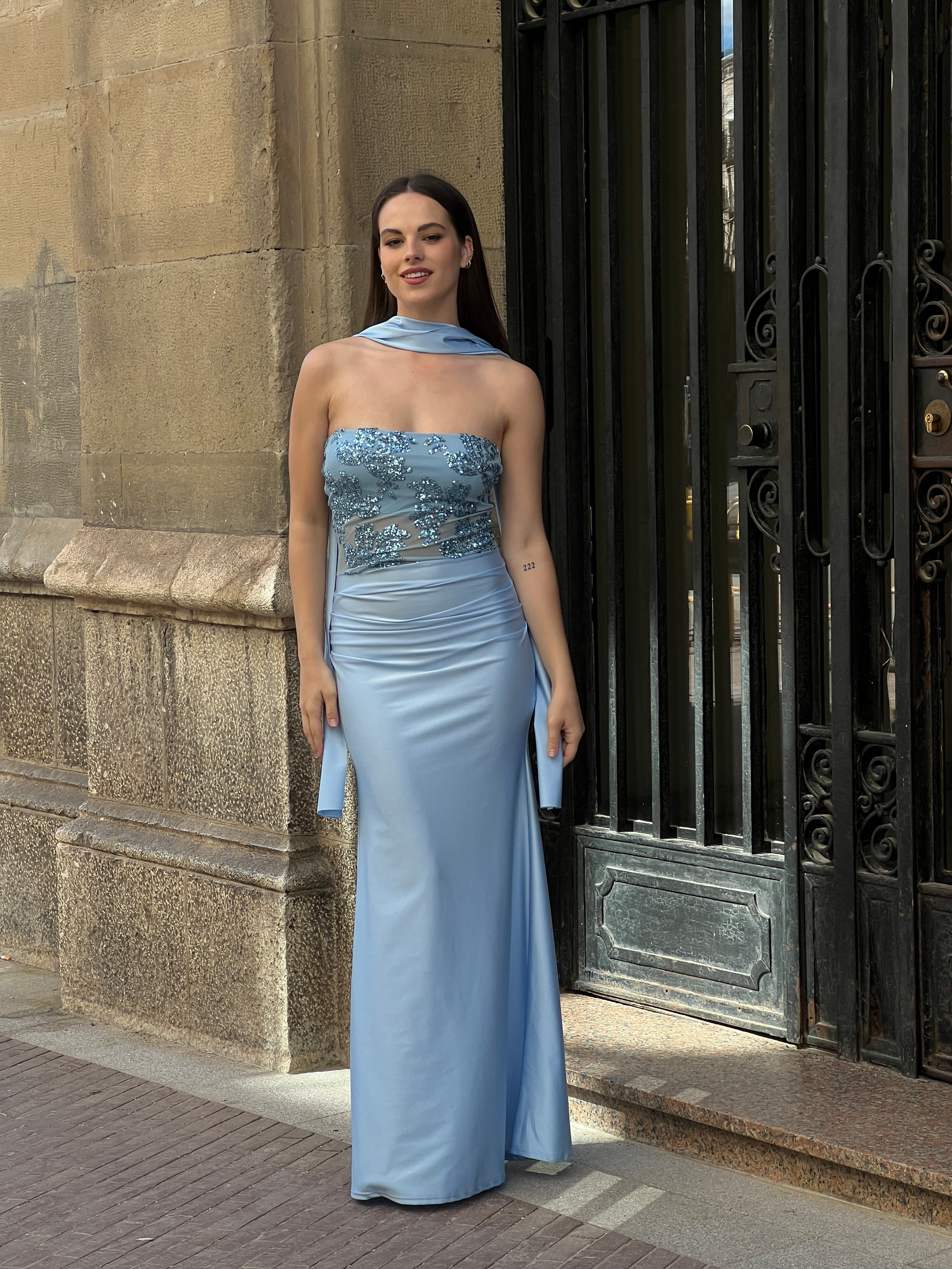 Vestido palabra de honor lentejuela - Zebra&Maduixa®