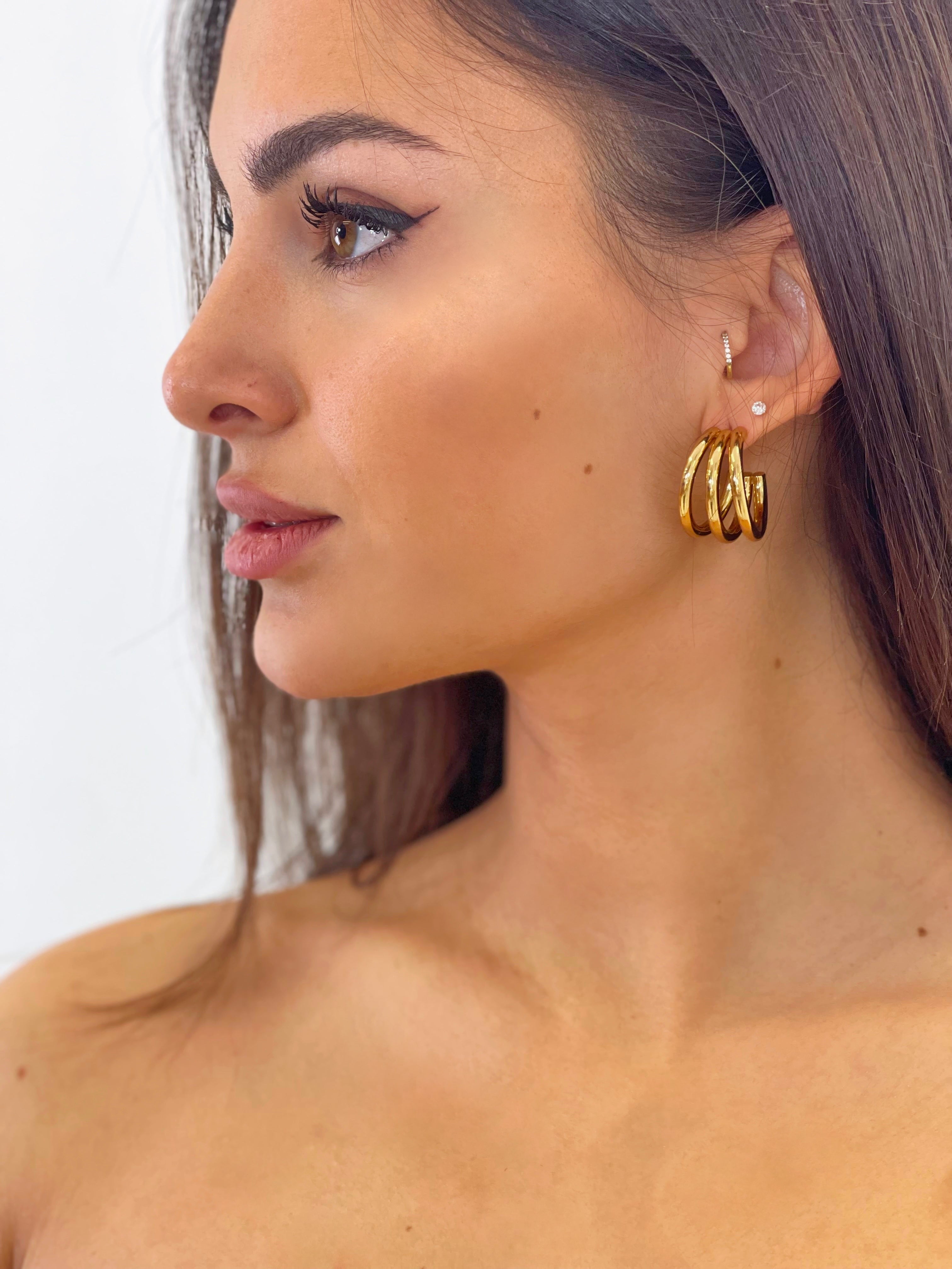 Pendientes triple aros