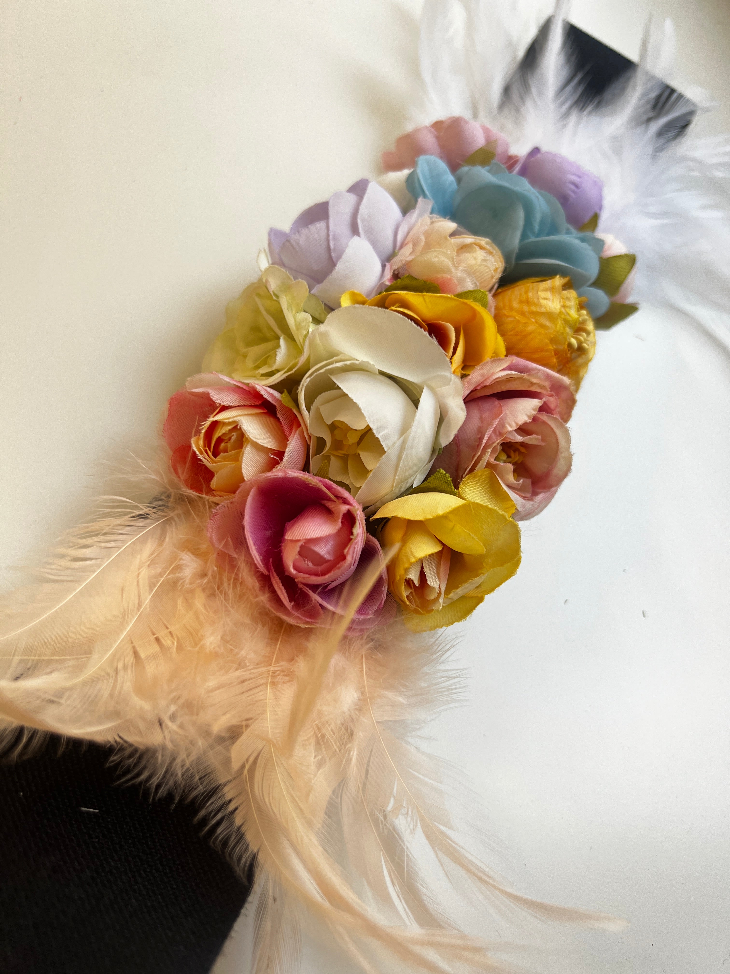 Cinturón floral con plumas goma - Zebra&Maduixa®