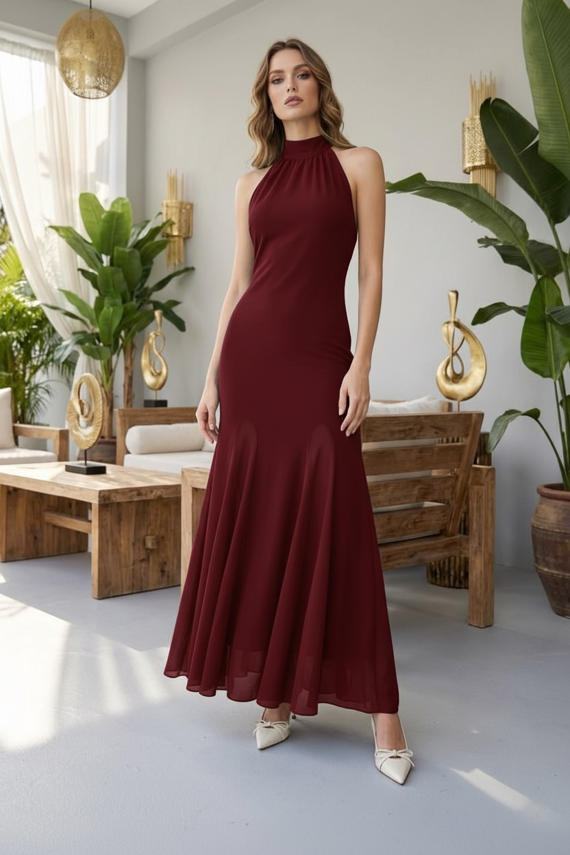 Vestido halter godets - Zebra&Maduixa®