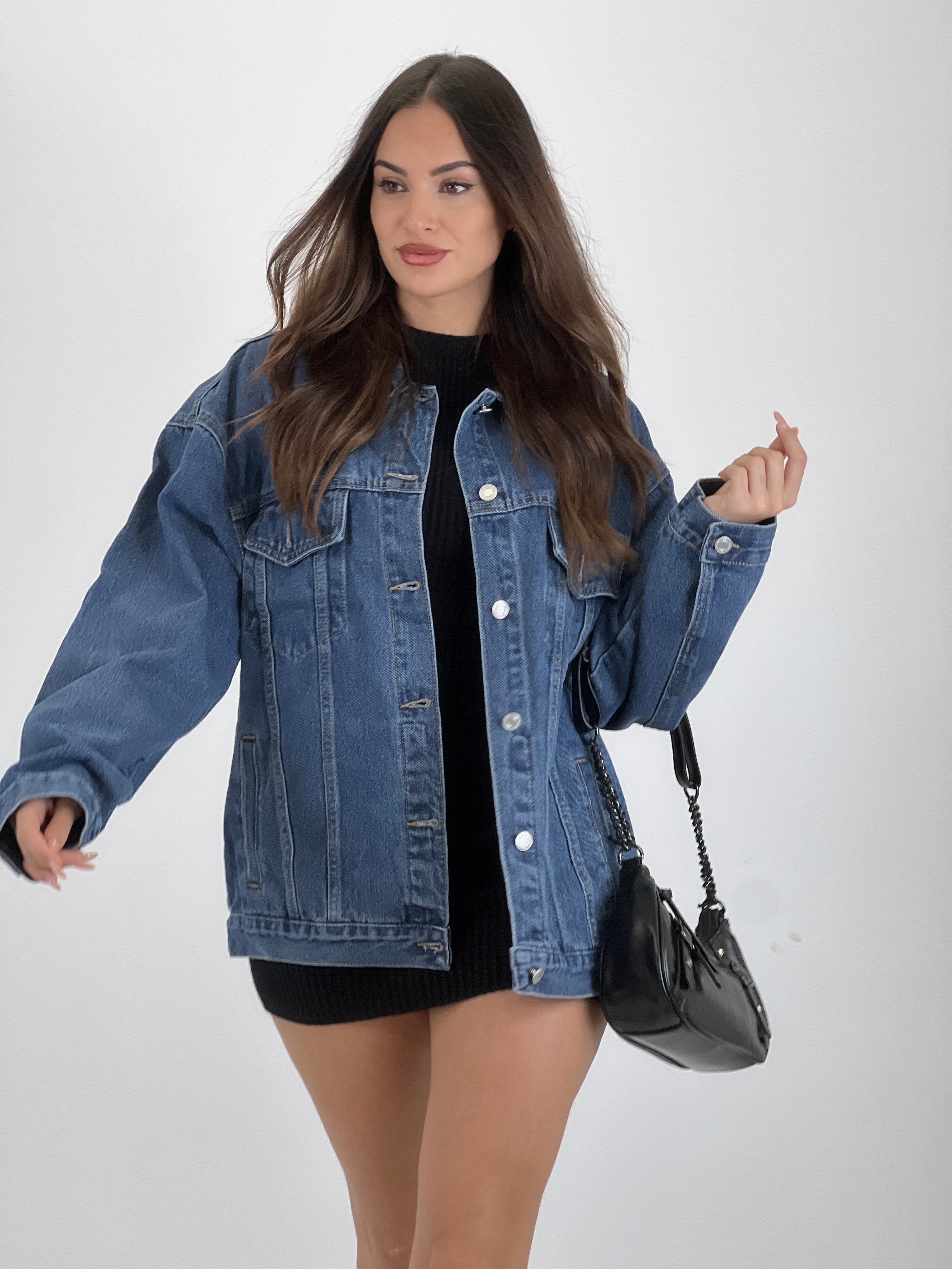 Cazadora denim oversize