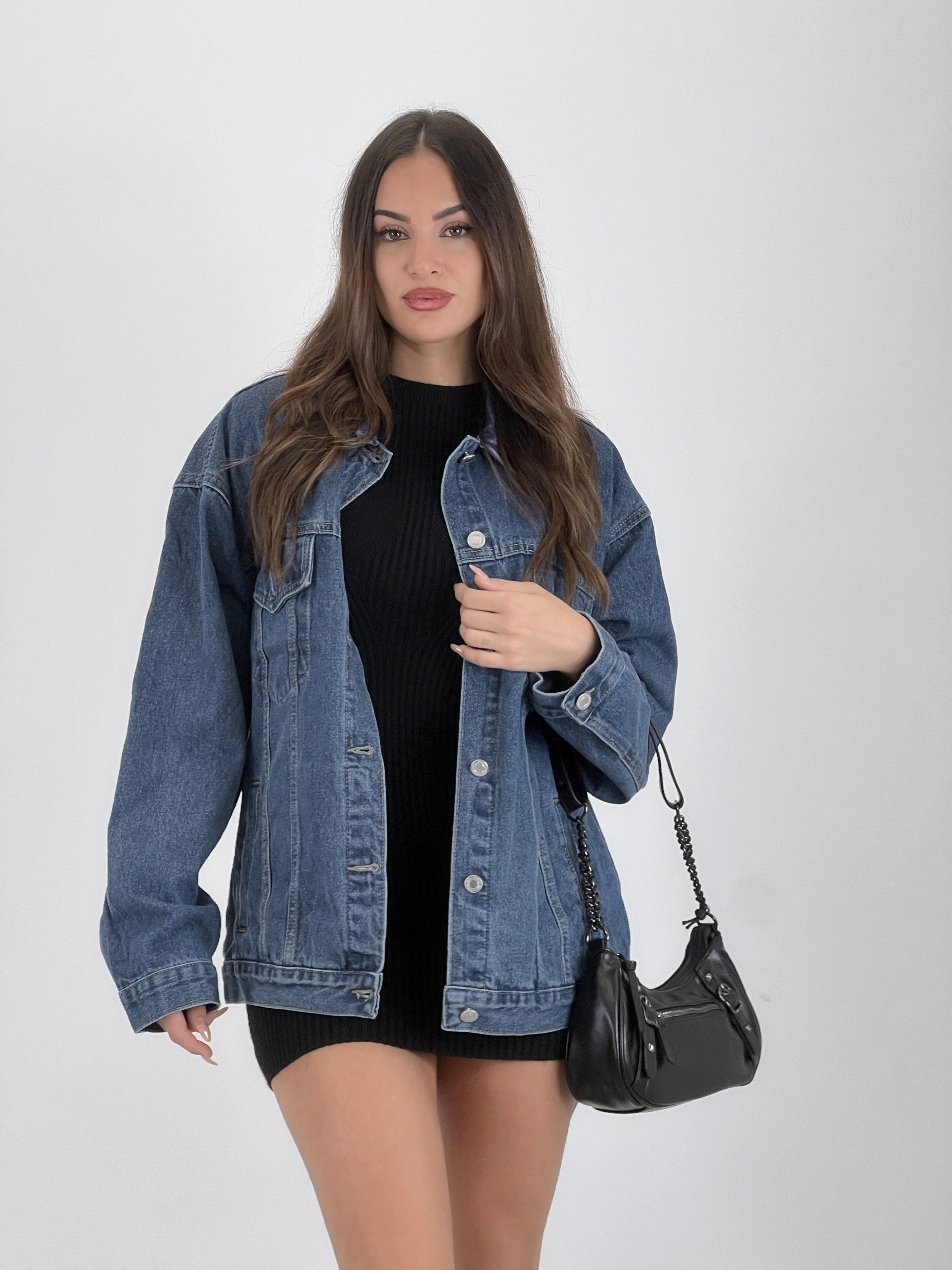 Cazadora denim oversize