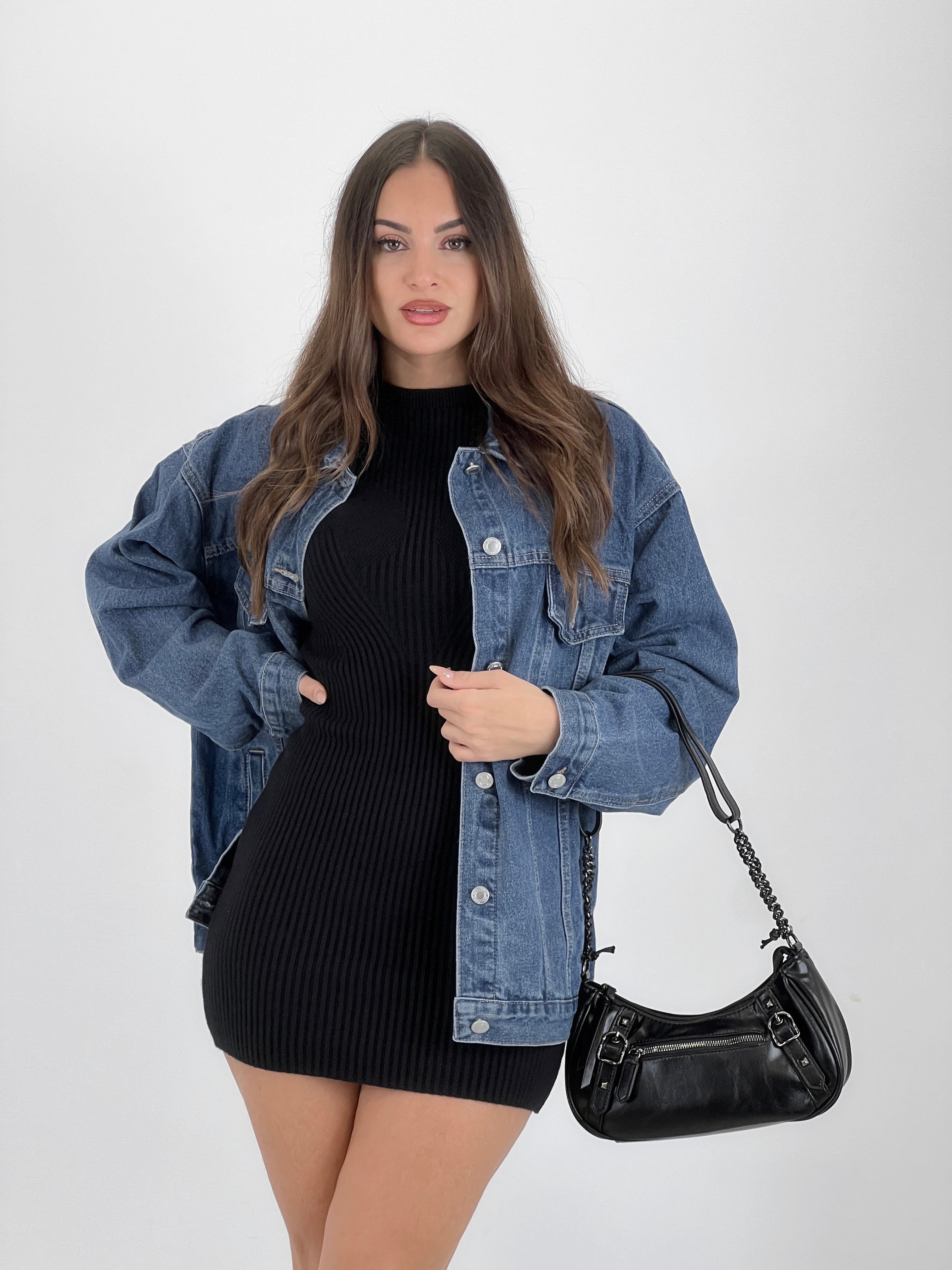 Cazadora denim oversize