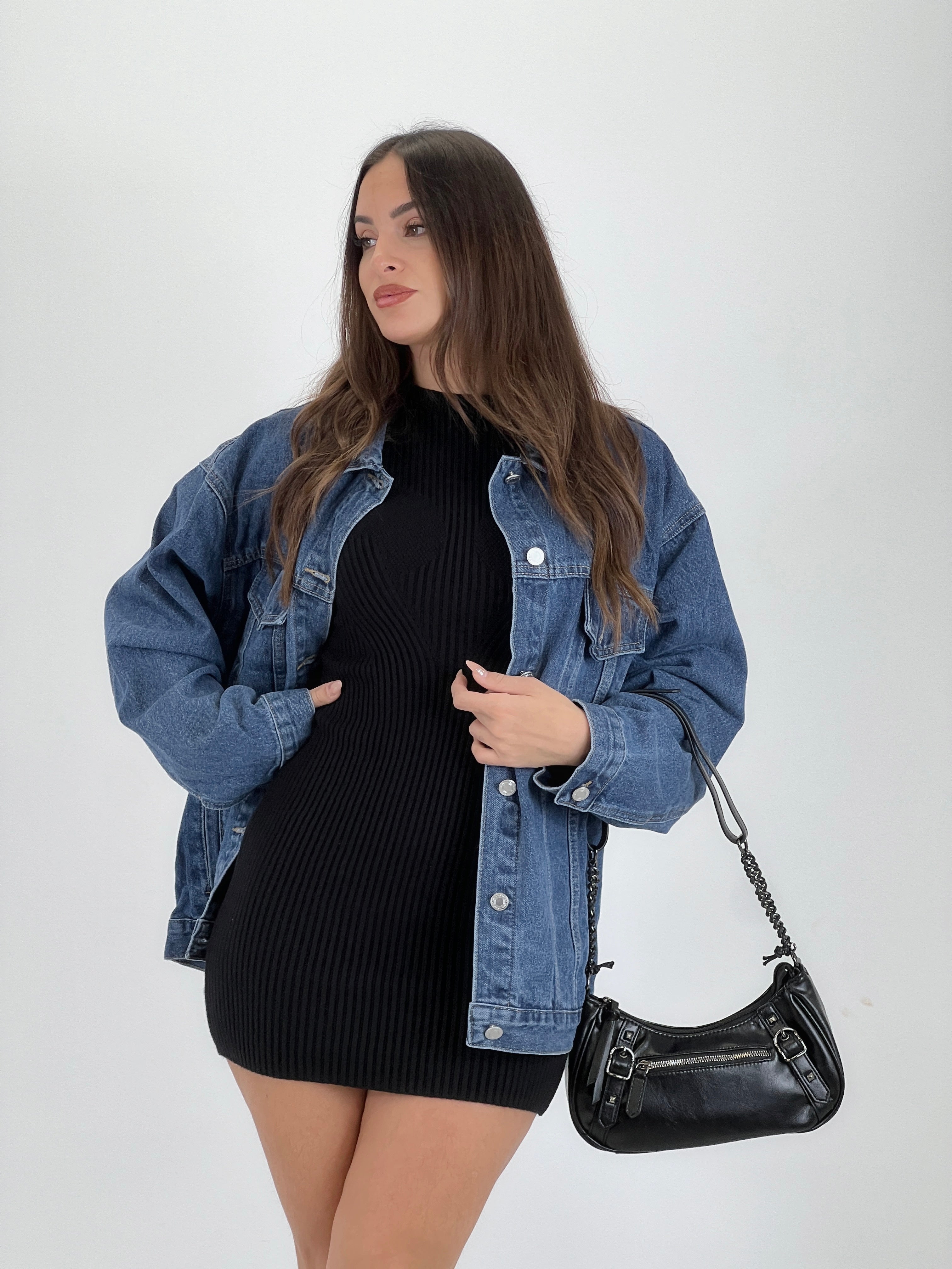 Cazadora denim oversize