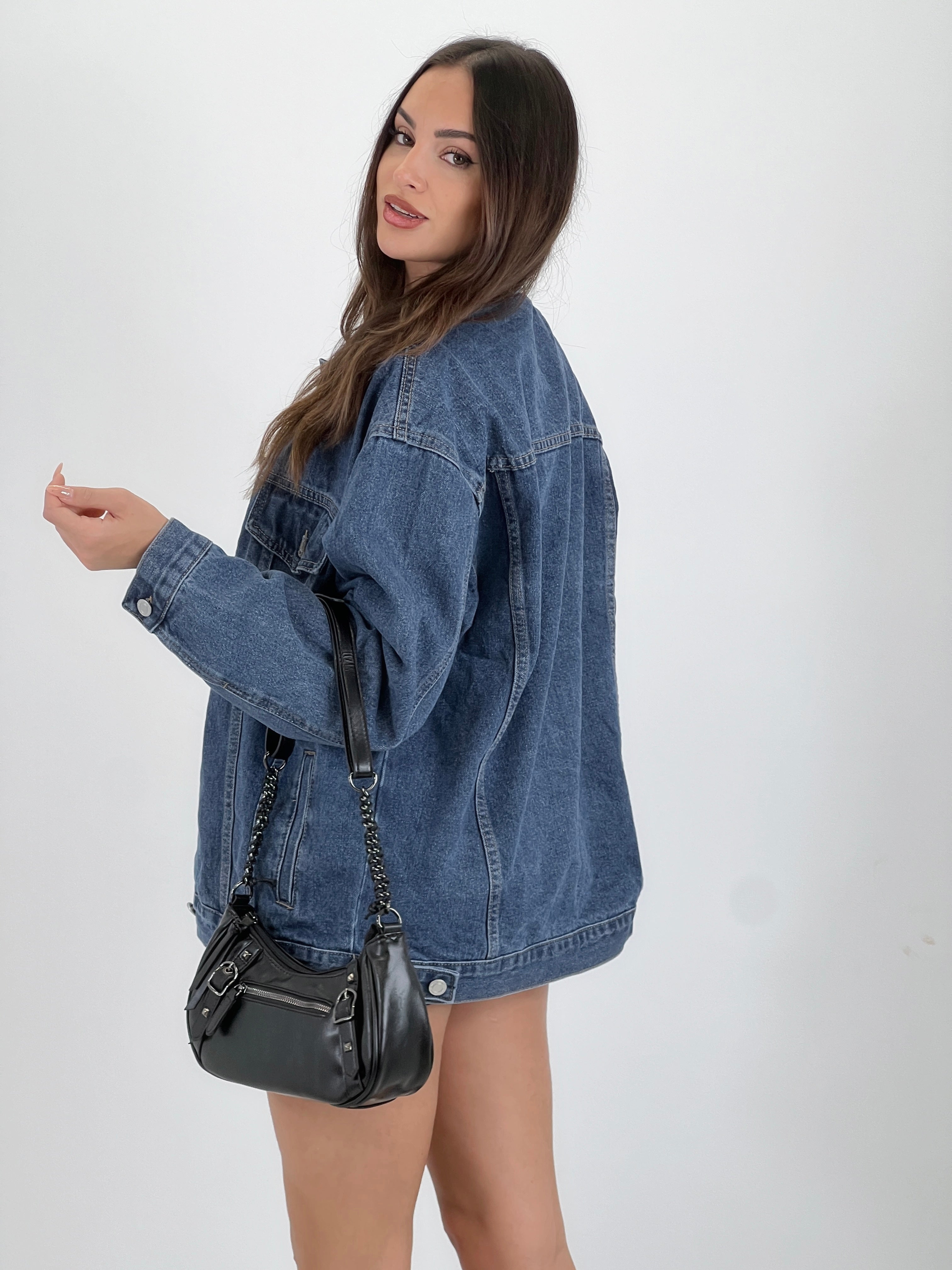 Cazadora denim oversize