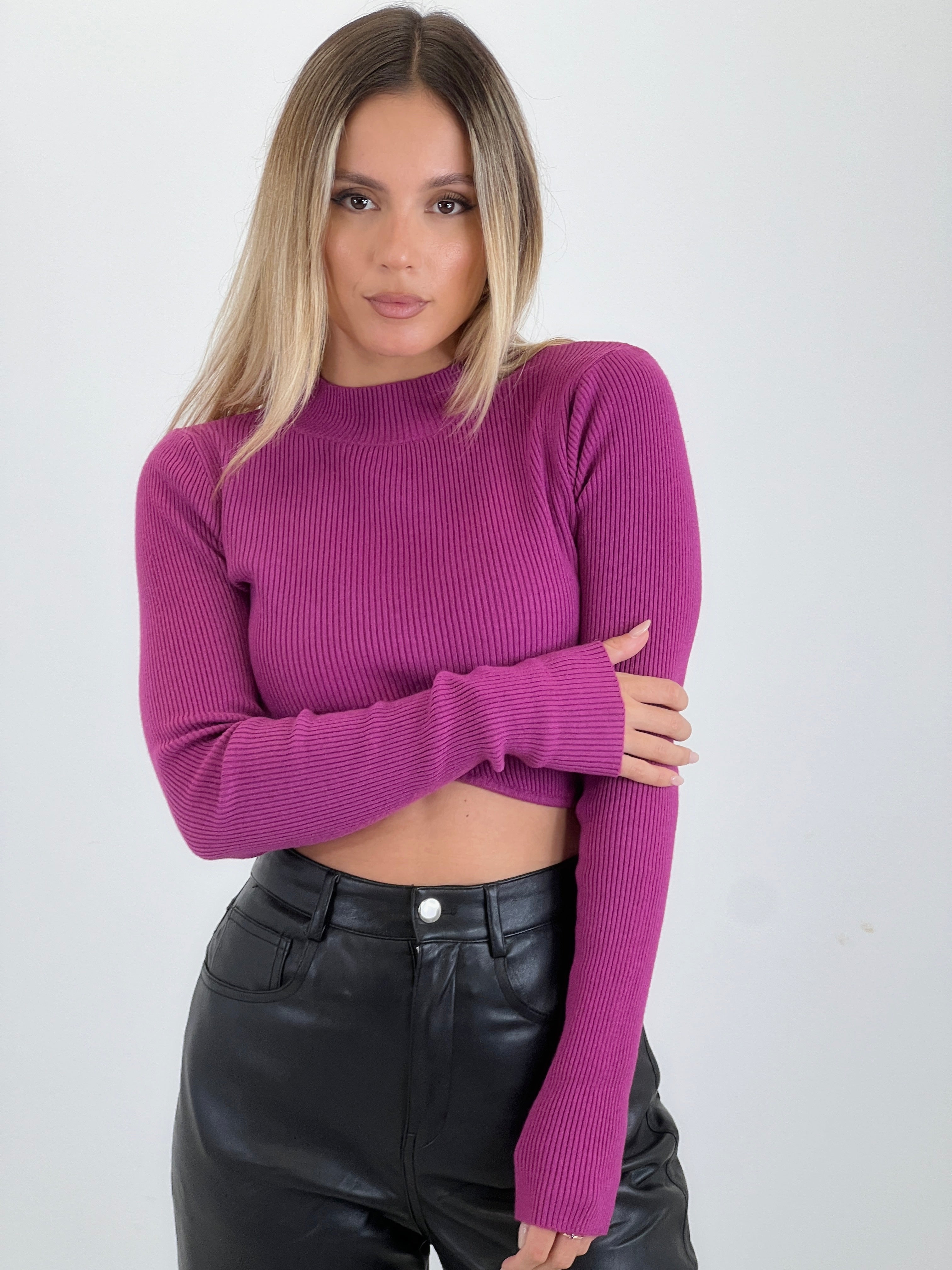 Jersey crop punto fino