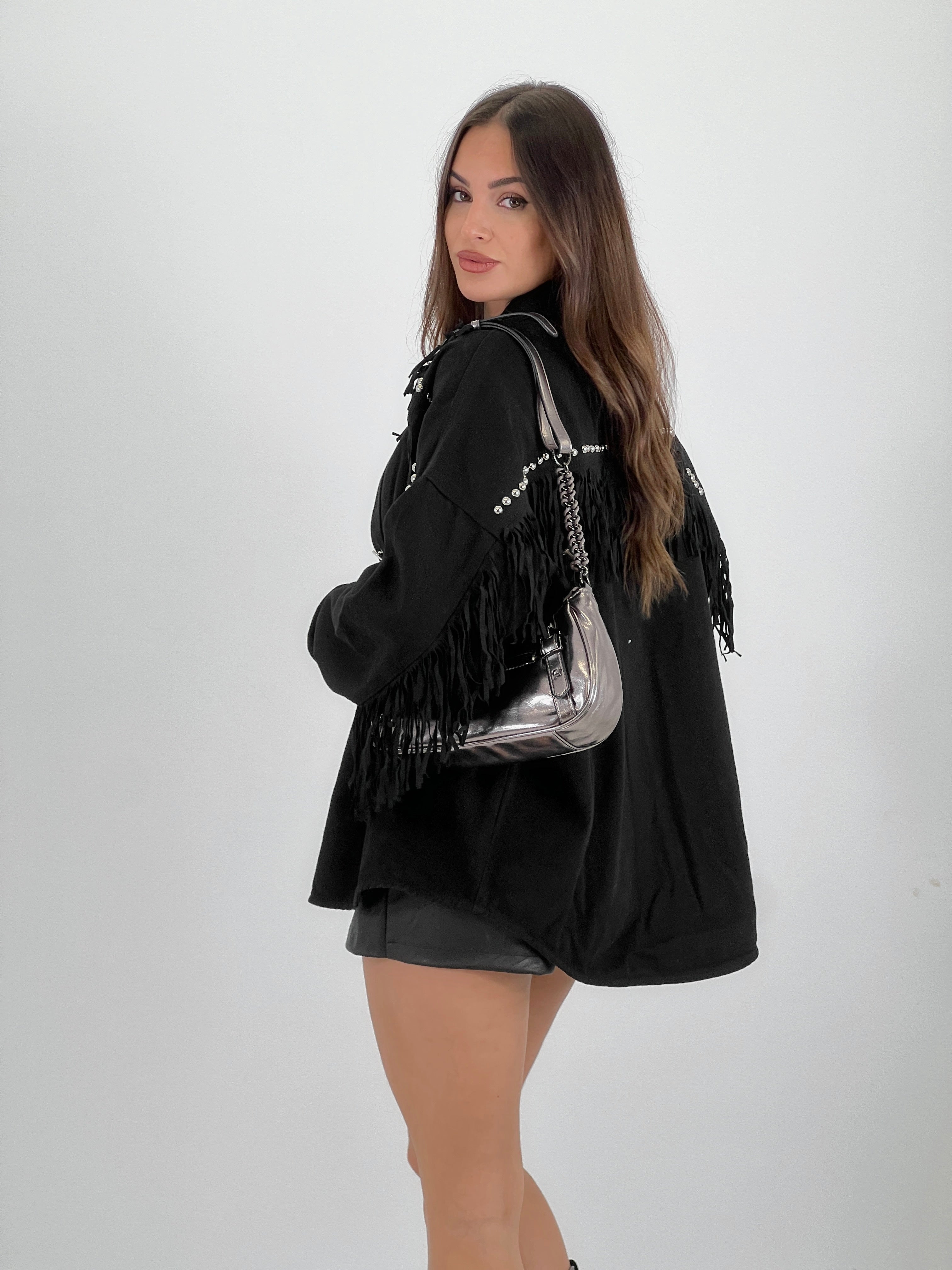 Sobrecamisa denim tachuelas