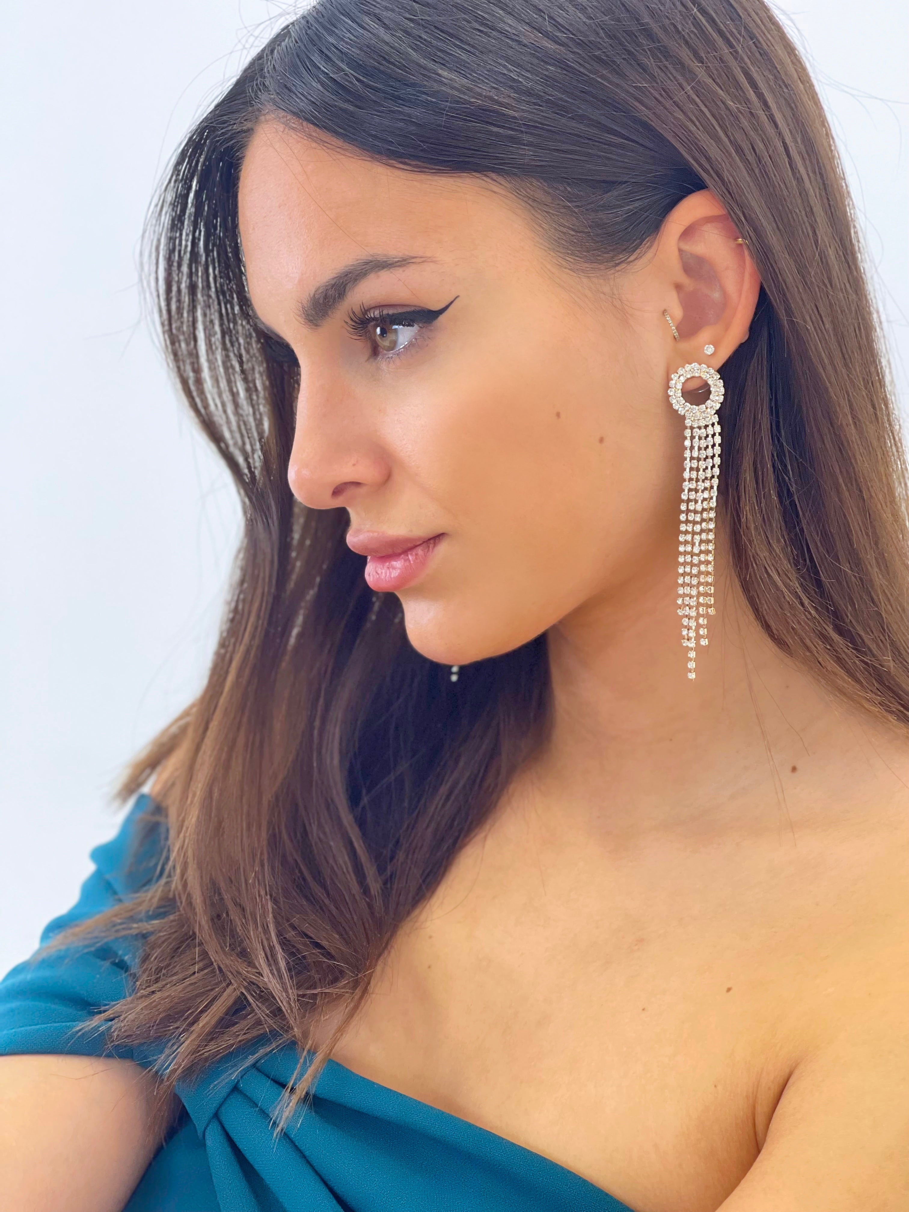 Pendientes circulo pedrería