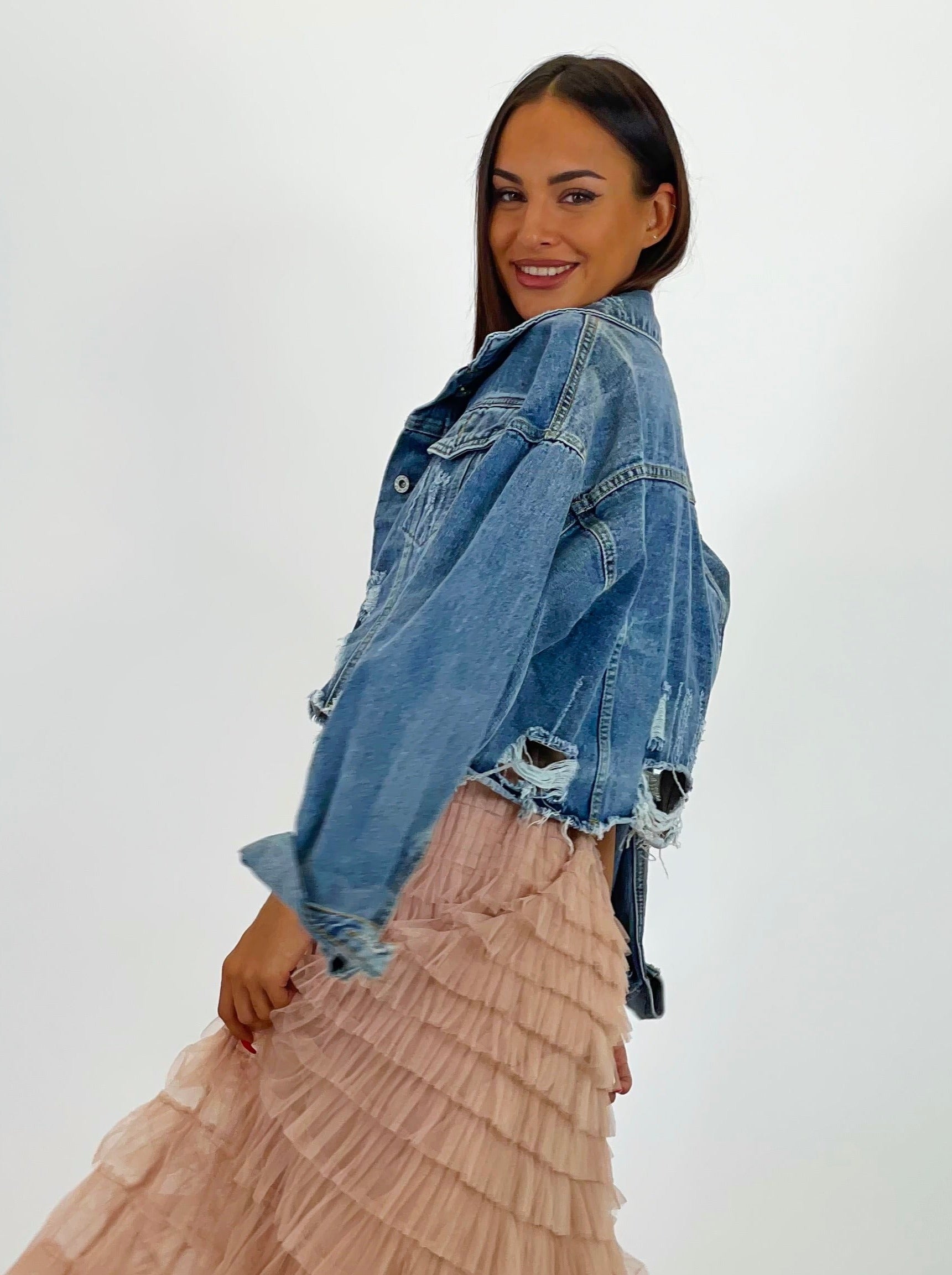 Cazadora Denim Cropped - Zebra&Maduixa®