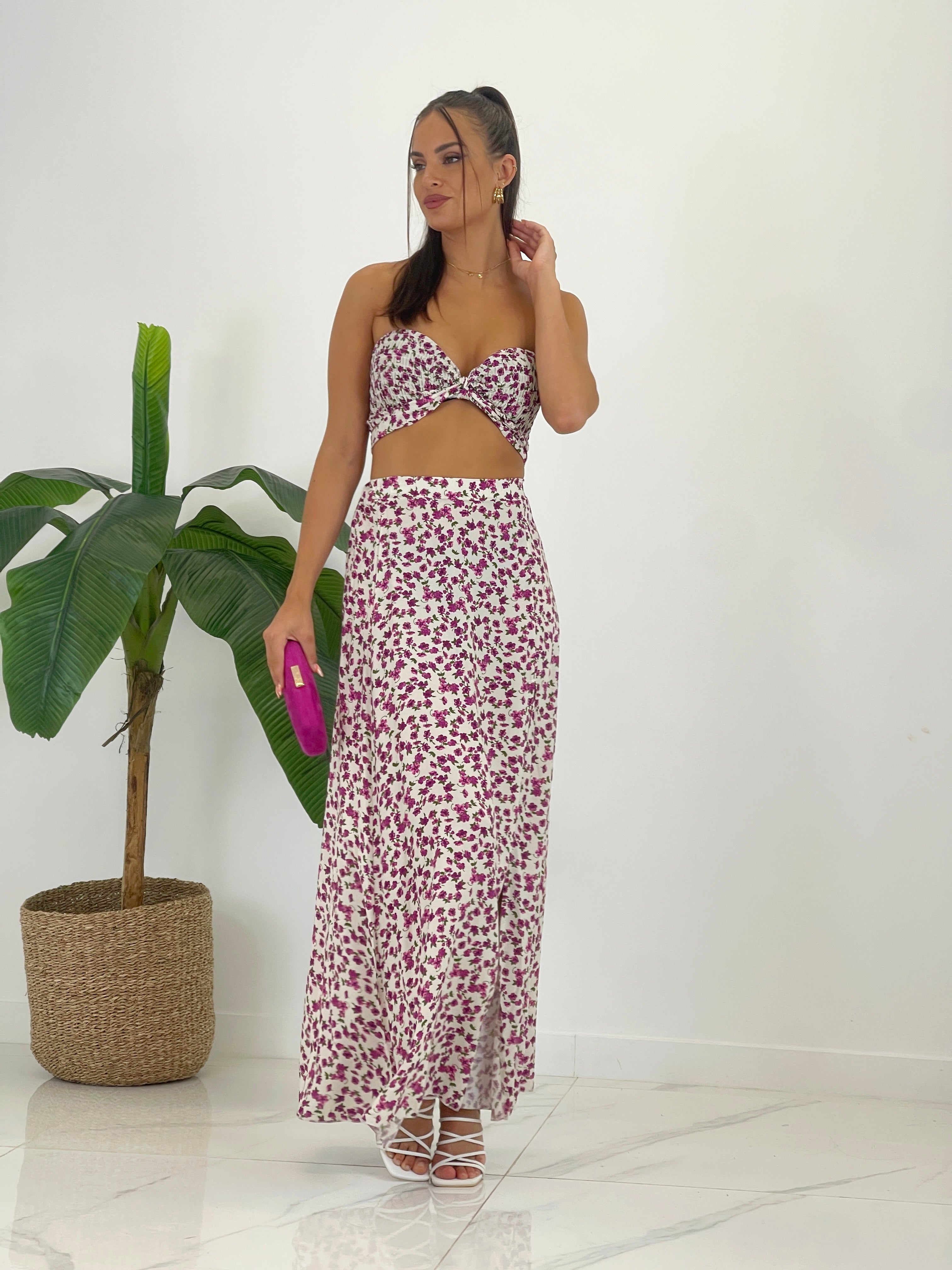 Floral print crop top