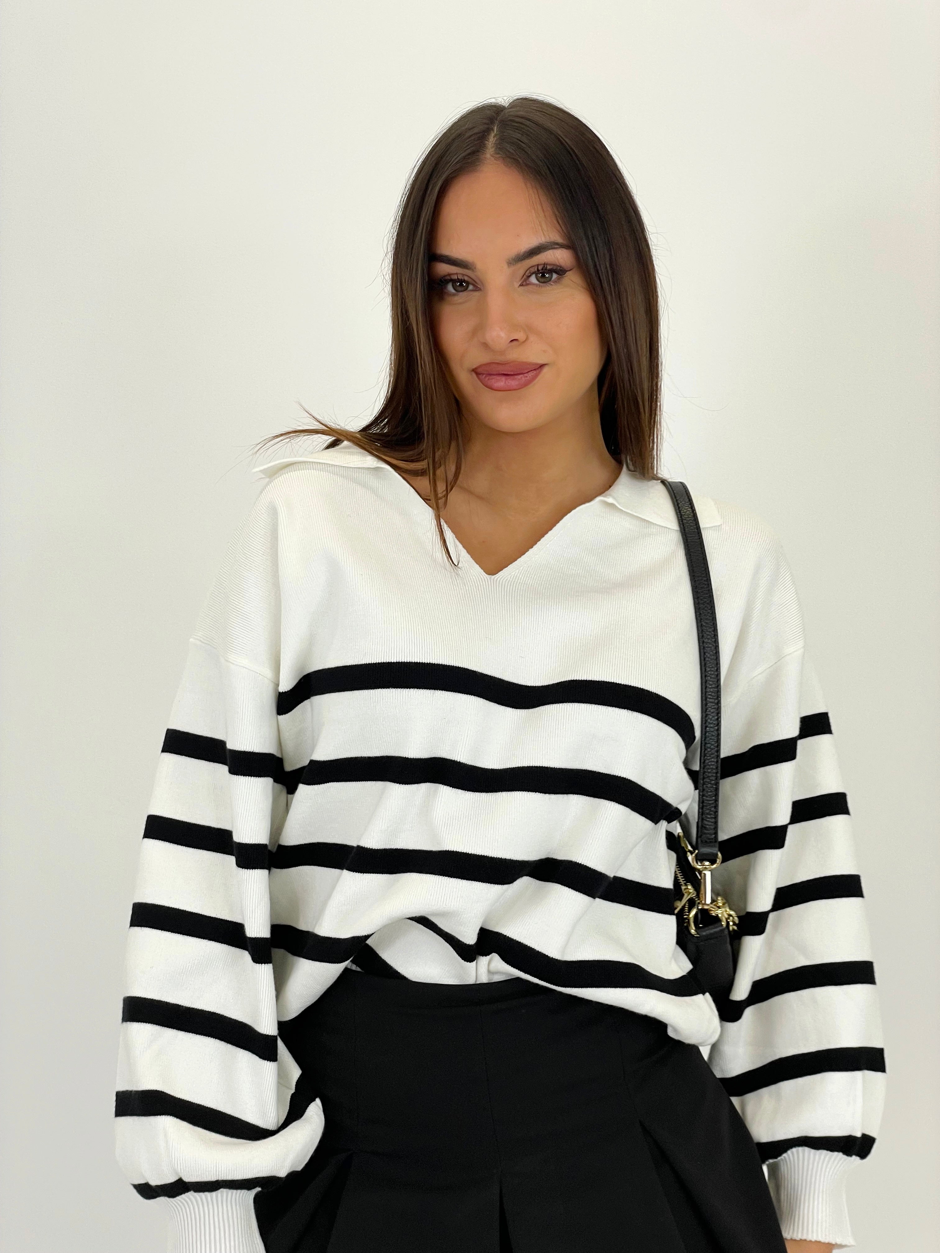 Jersey rayas cuello solapas