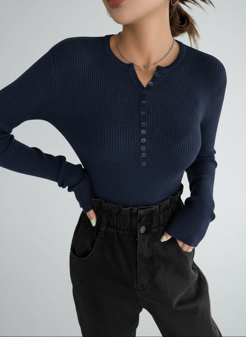 Samarreta de botons canalé