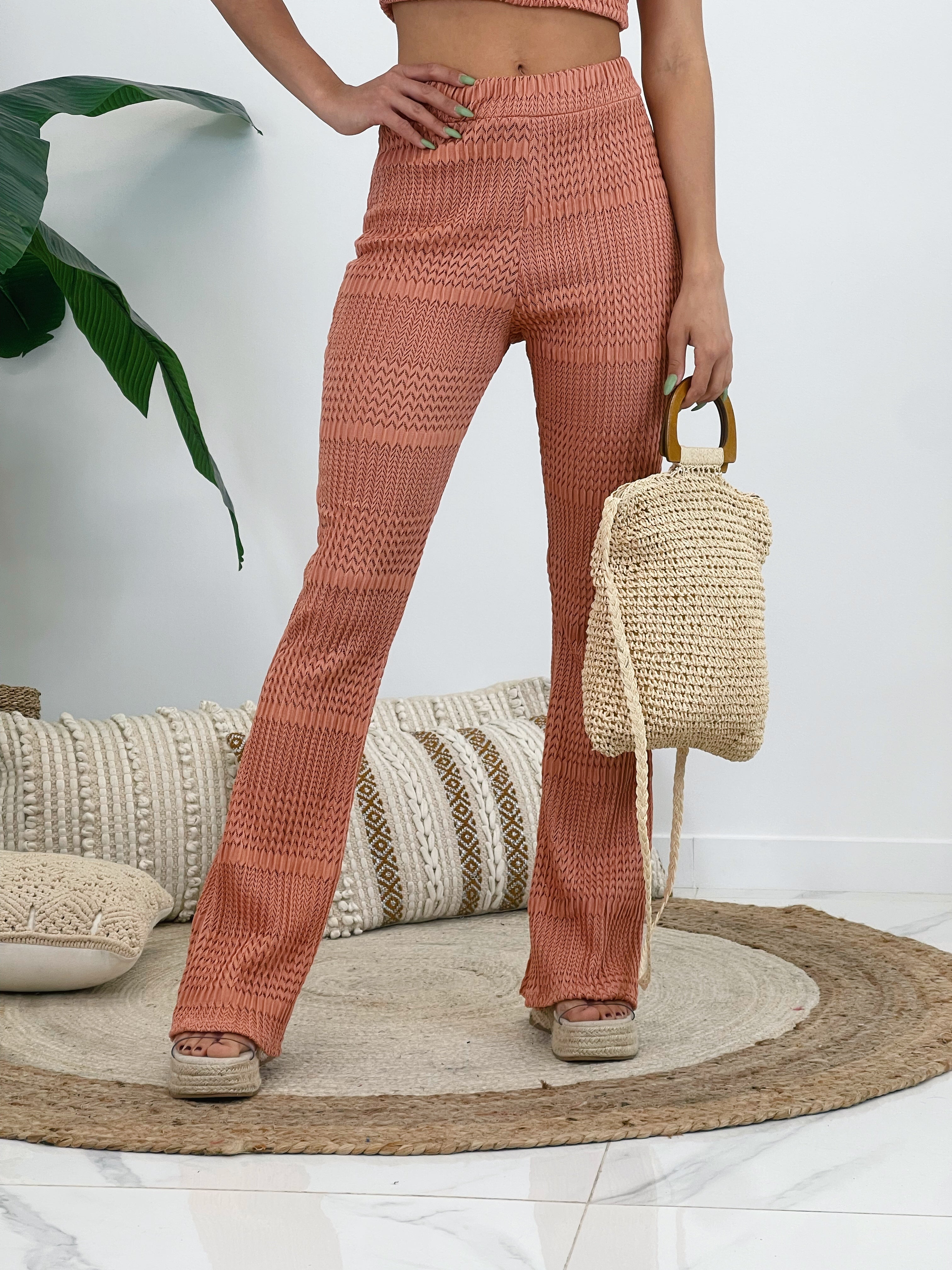 Pantalón Flare punto edén